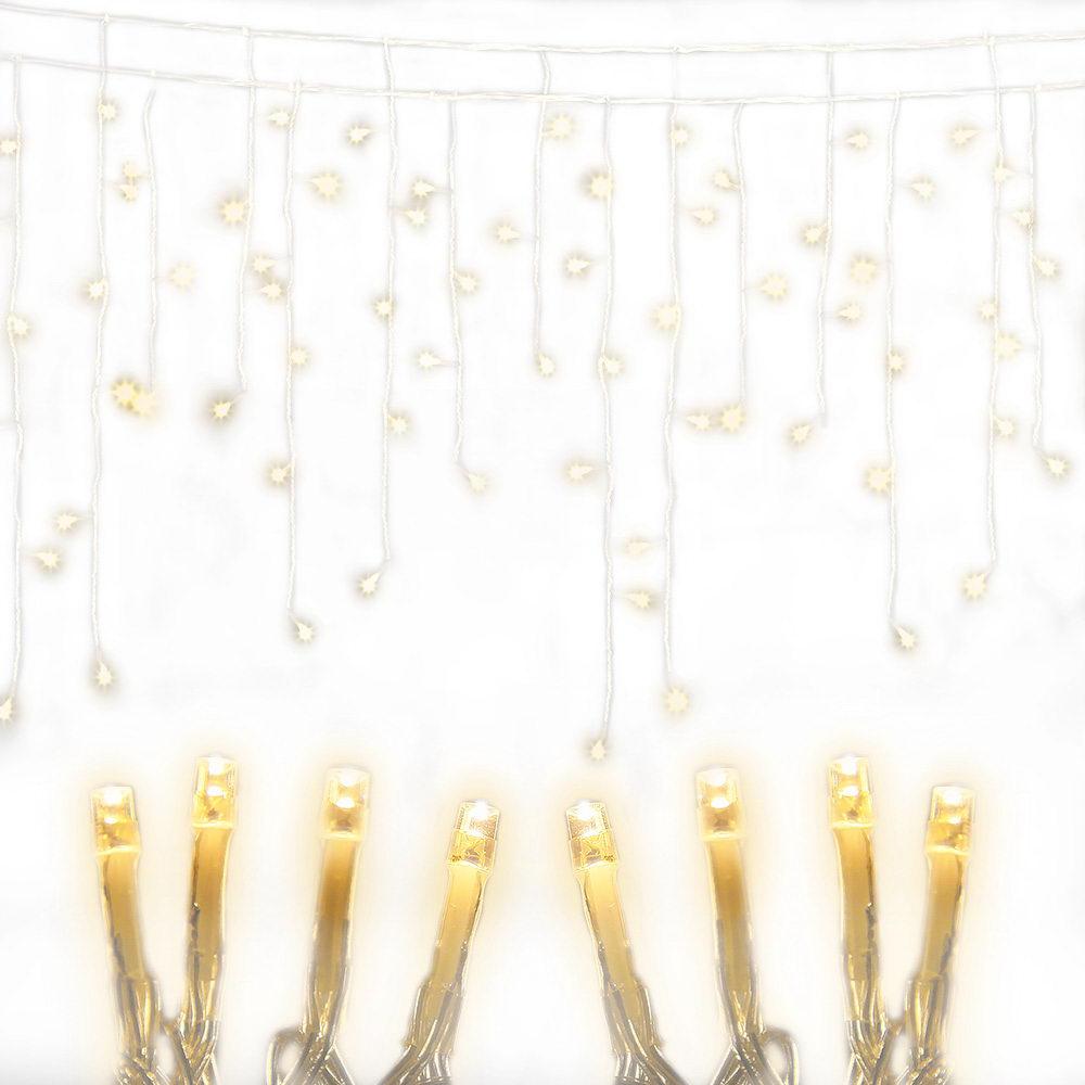 800 LED Christmas Icicle Lights Warm White Big Bedding Australia