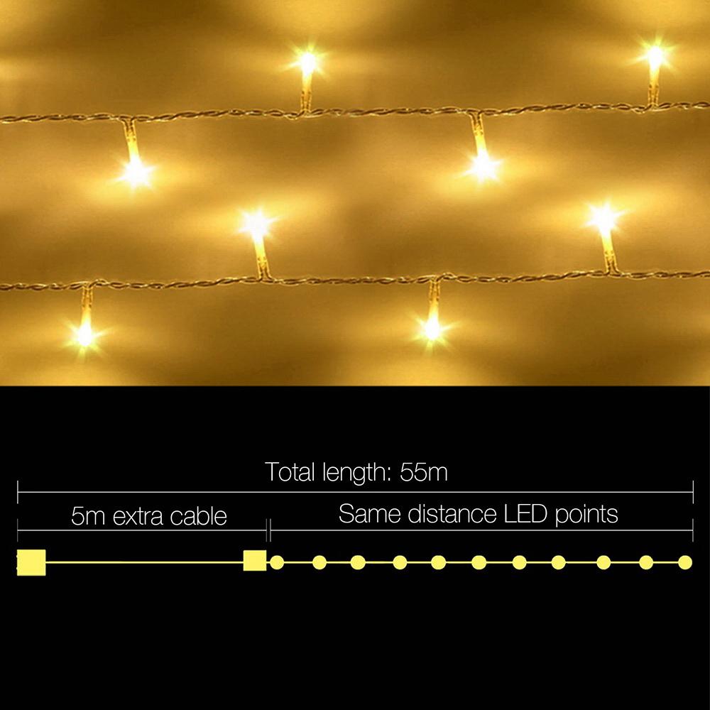 50M Christmas String Lights 500LED Party Wedding Outdoor Garden Big Bedding Australia