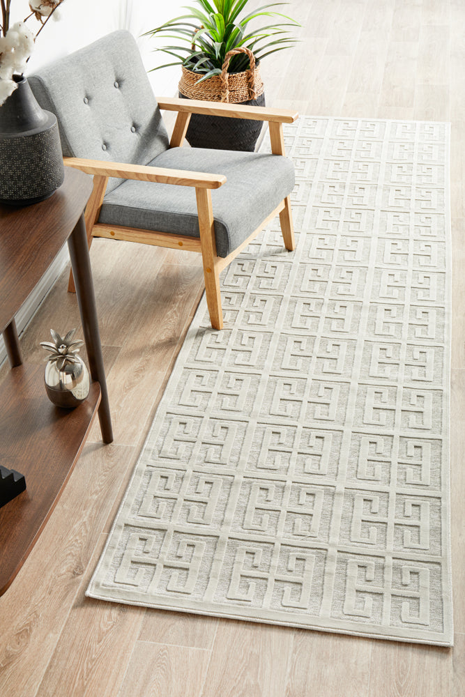 York Brenda Natural White Runner Rug RUG CULTURE