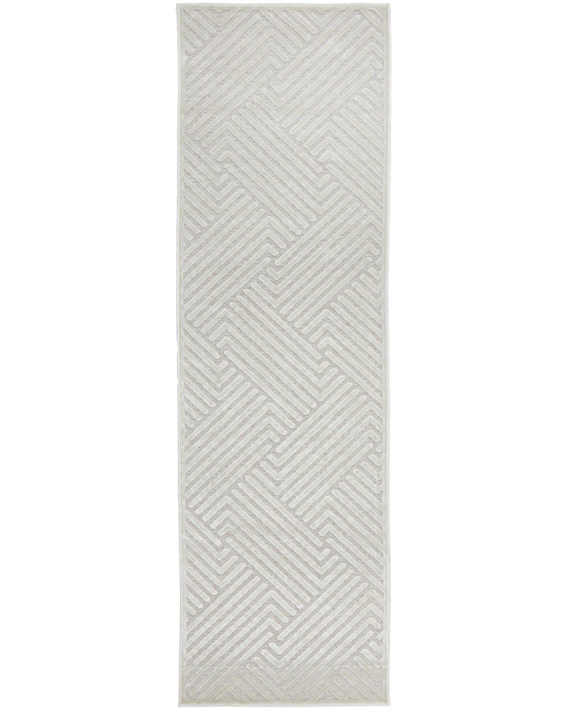 York Cindy  Natural White Runner Rug RUG CULTURE