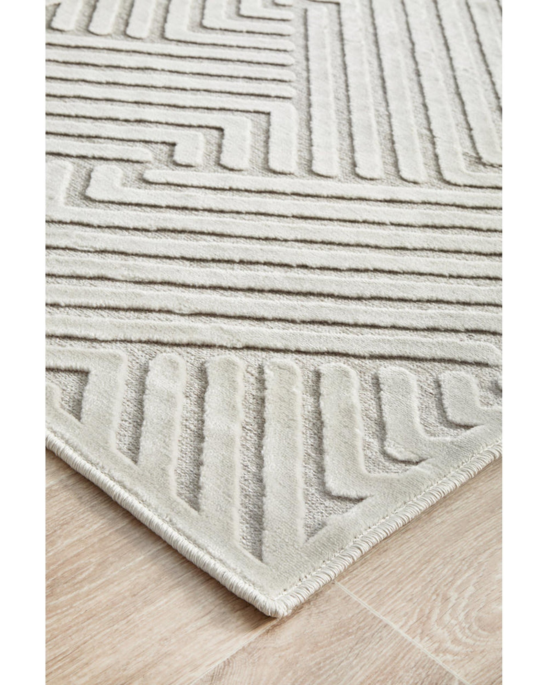 York Cindy  Natural White Runner Rug RUG CULTURE