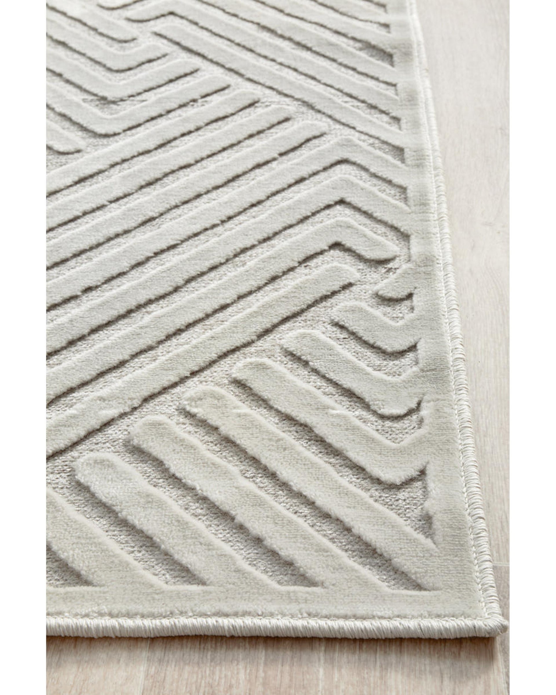 York Cindy  Natural White Runner Rug RUG CULTURE
