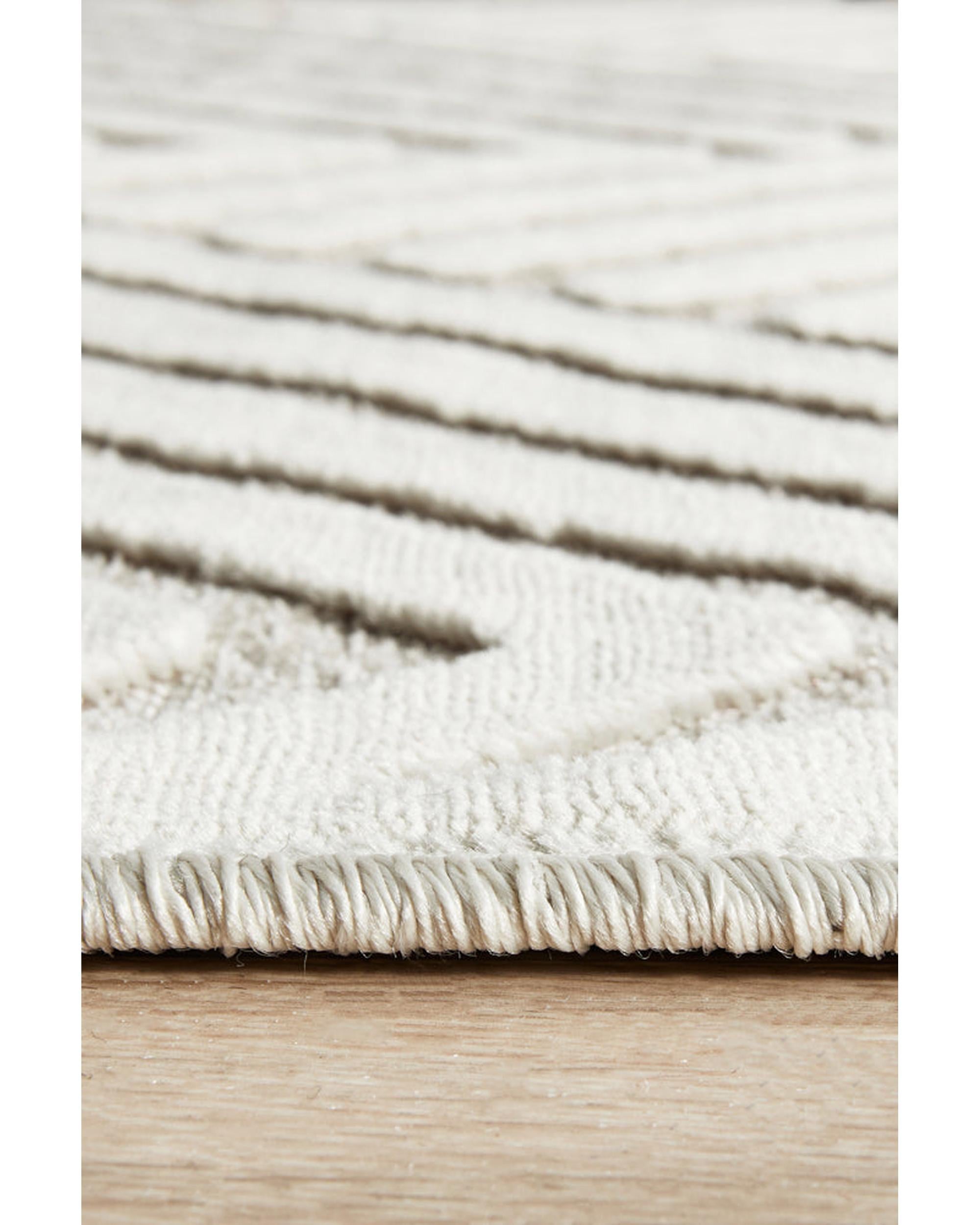 York Cindy  Natural White Runner Rug RUG CULTURE