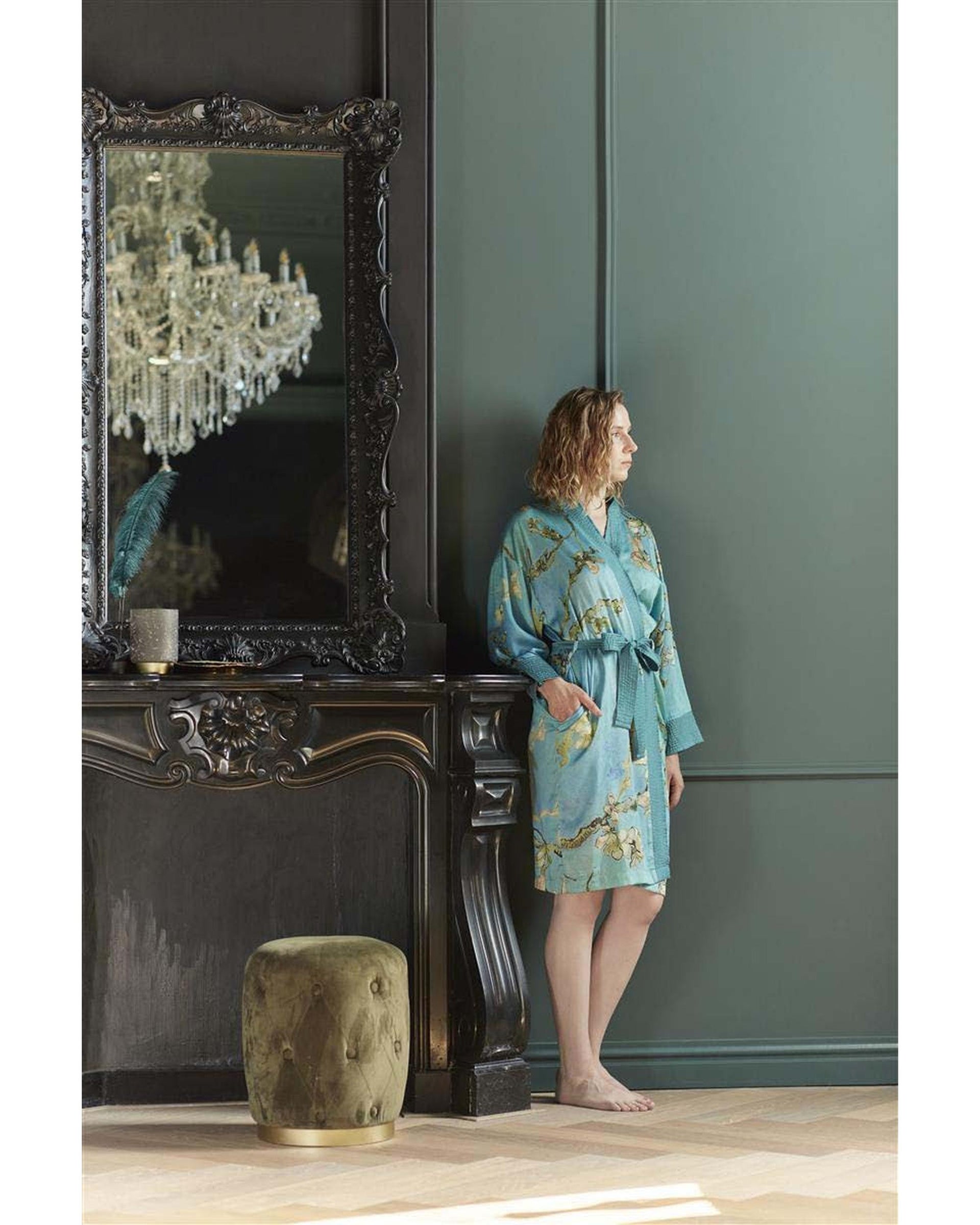 Bedding House Almond Blossom Blue Kimono Bedding House