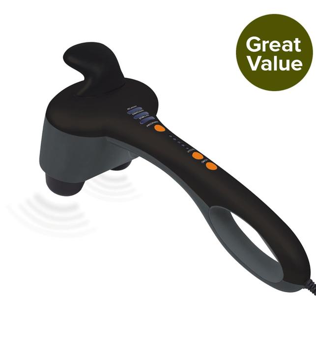 DELUXE HANDHELD INFRARED MASSAGER WITH SOOTHING HEAT BLACK Soga