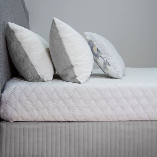 Ardor Boudoir Quilted Valance - Silver Ardor Bedding