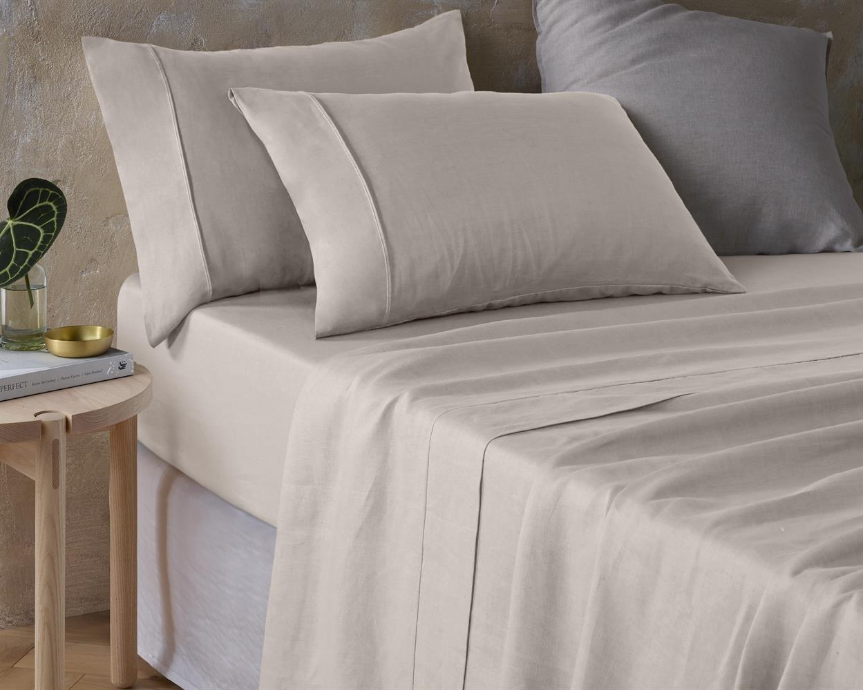 Vintage Design Rainy Day Hemp Sheet Set - Queen Bed Vintage Design