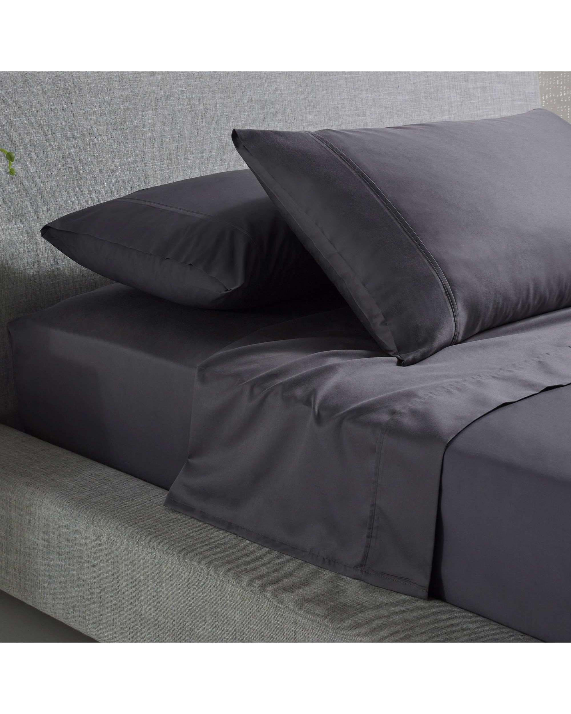 Accessorize Bed Sheets Accessorize 1000TC Cotton Rich Sheet Set - Charcoal