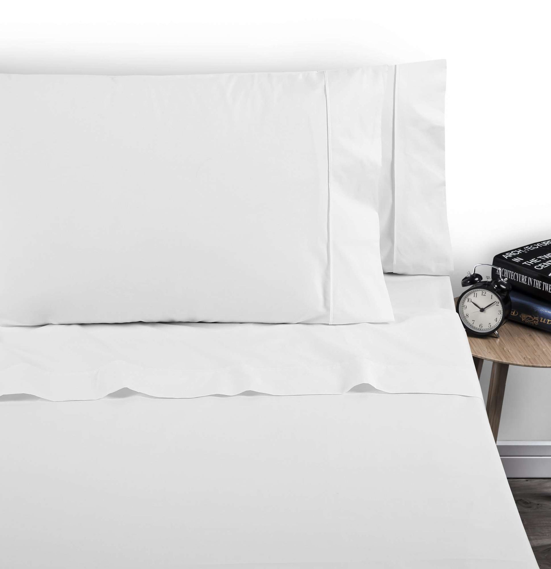 Accessorize Bed Sheets Accessorize 1000TC Cotton Rich Sheet Set - White