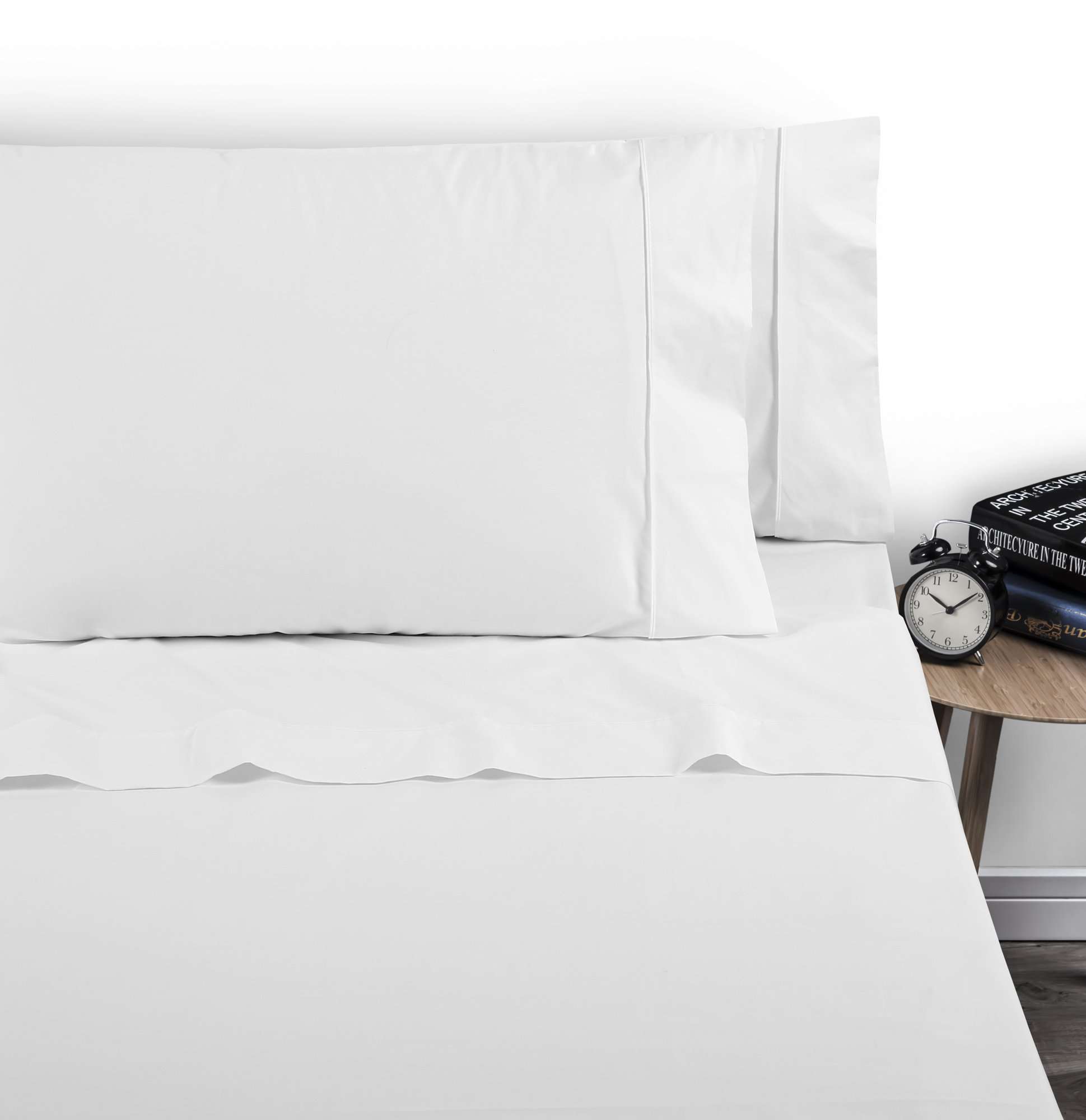 Accessorize Bed Sheets Accessorize 1000TC Cotton Rich Sheet Set - White