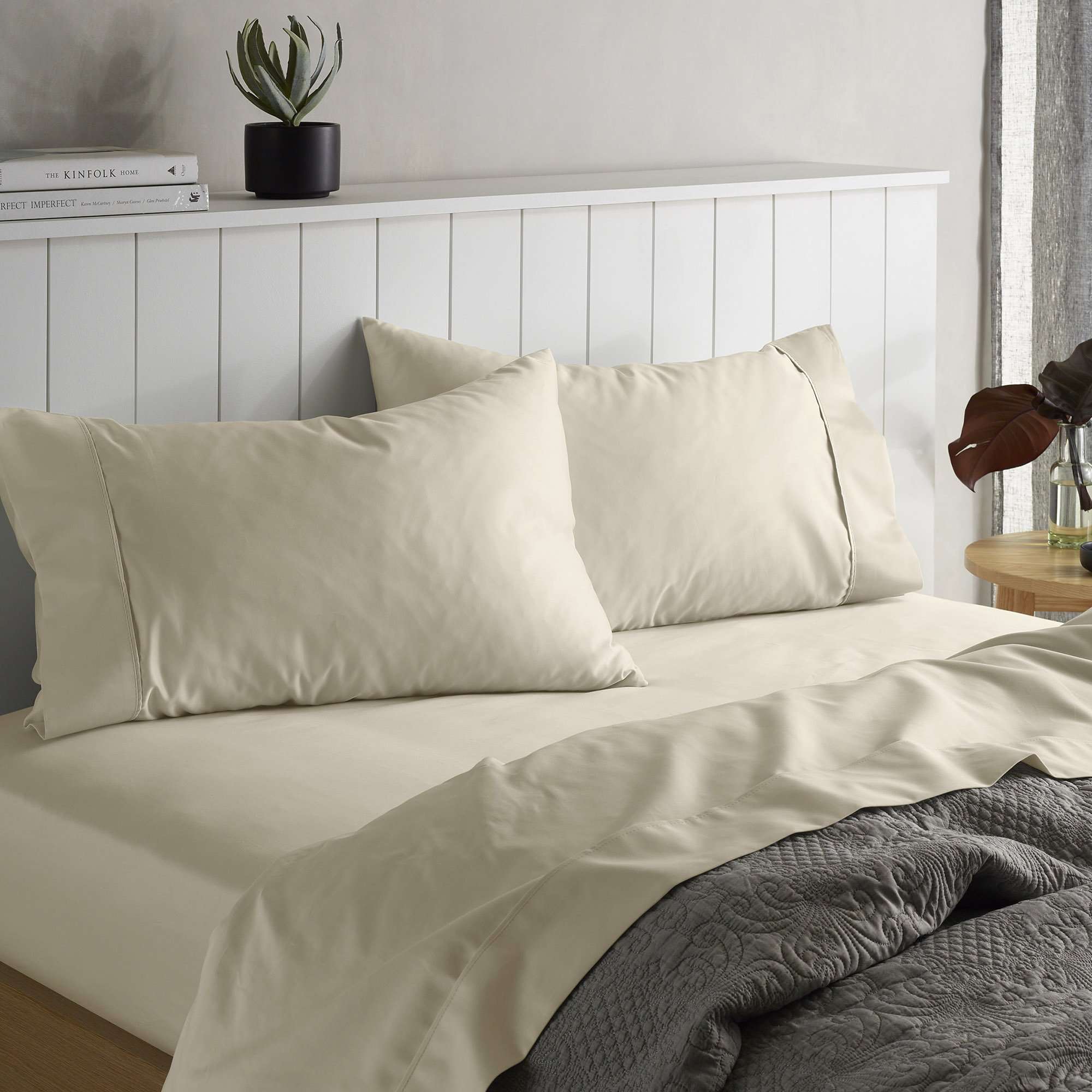 Accessorize Bed Sheets Accessorize 1500TC Cotton Rich Sheet Set - Linen