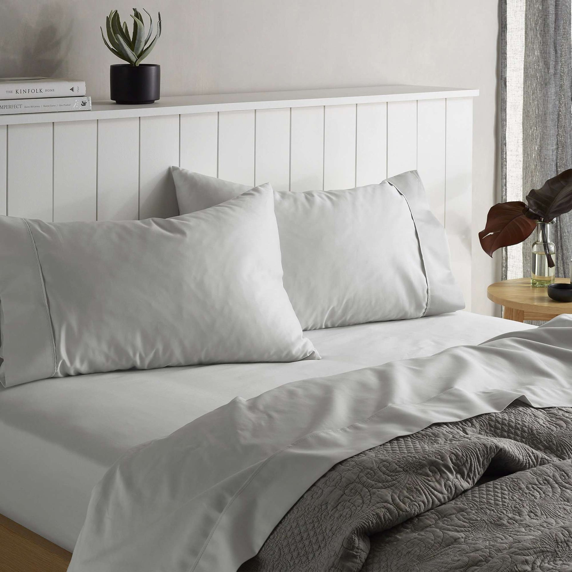 Accessorize Bed Sheets Accessorize 1500TC Cotton Rich Sheet Set - Silver
