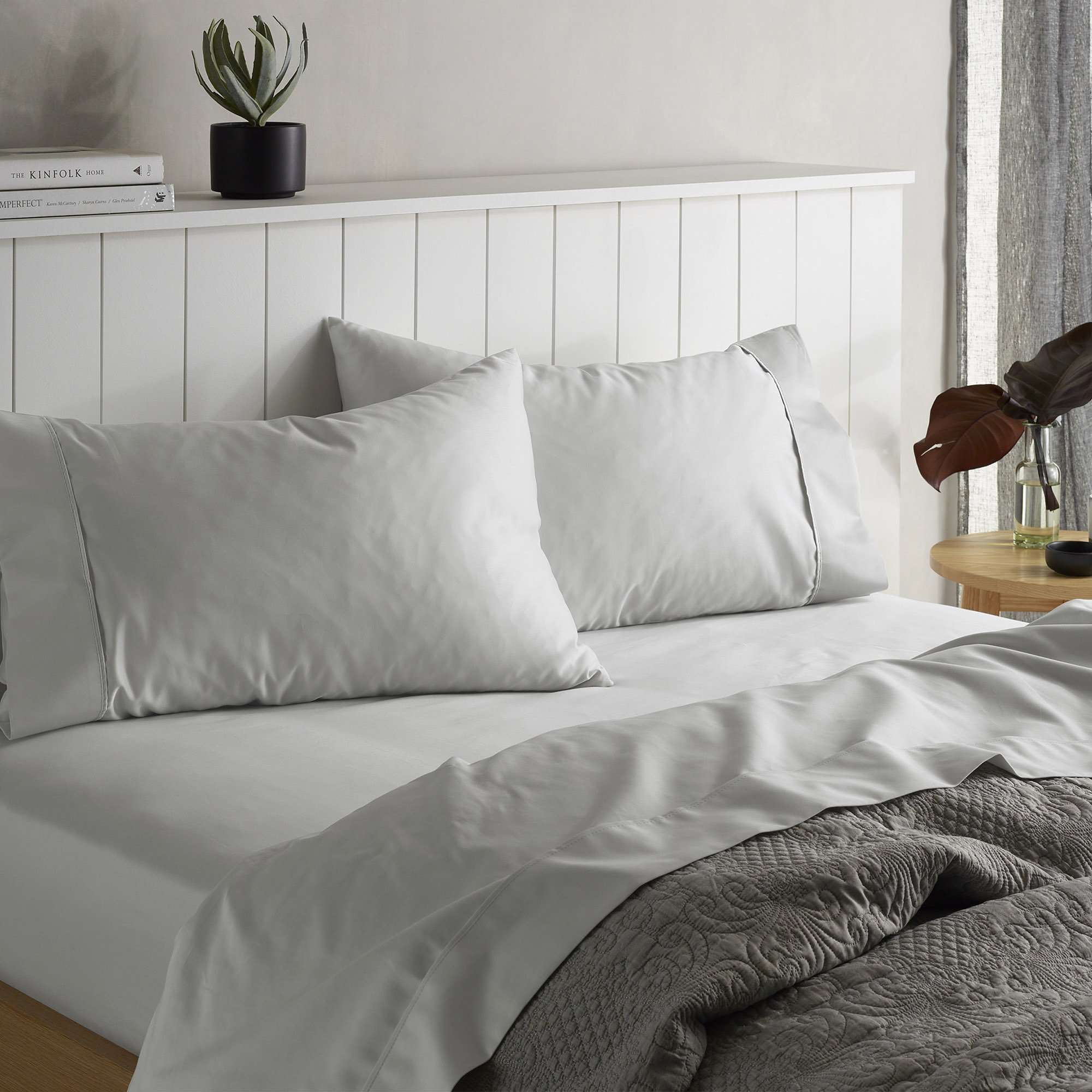 Accessorize Bed Sheets Accessorize 1500TC Cotton Rich Sheet Set - Silver