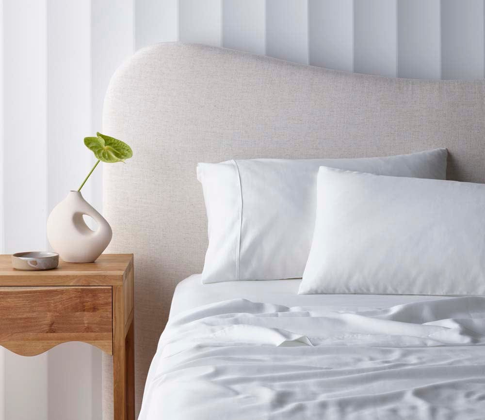 Accessorize Bed Sheets Accessorize 2500TC Cotton Rich Sheet Sets - WHITE