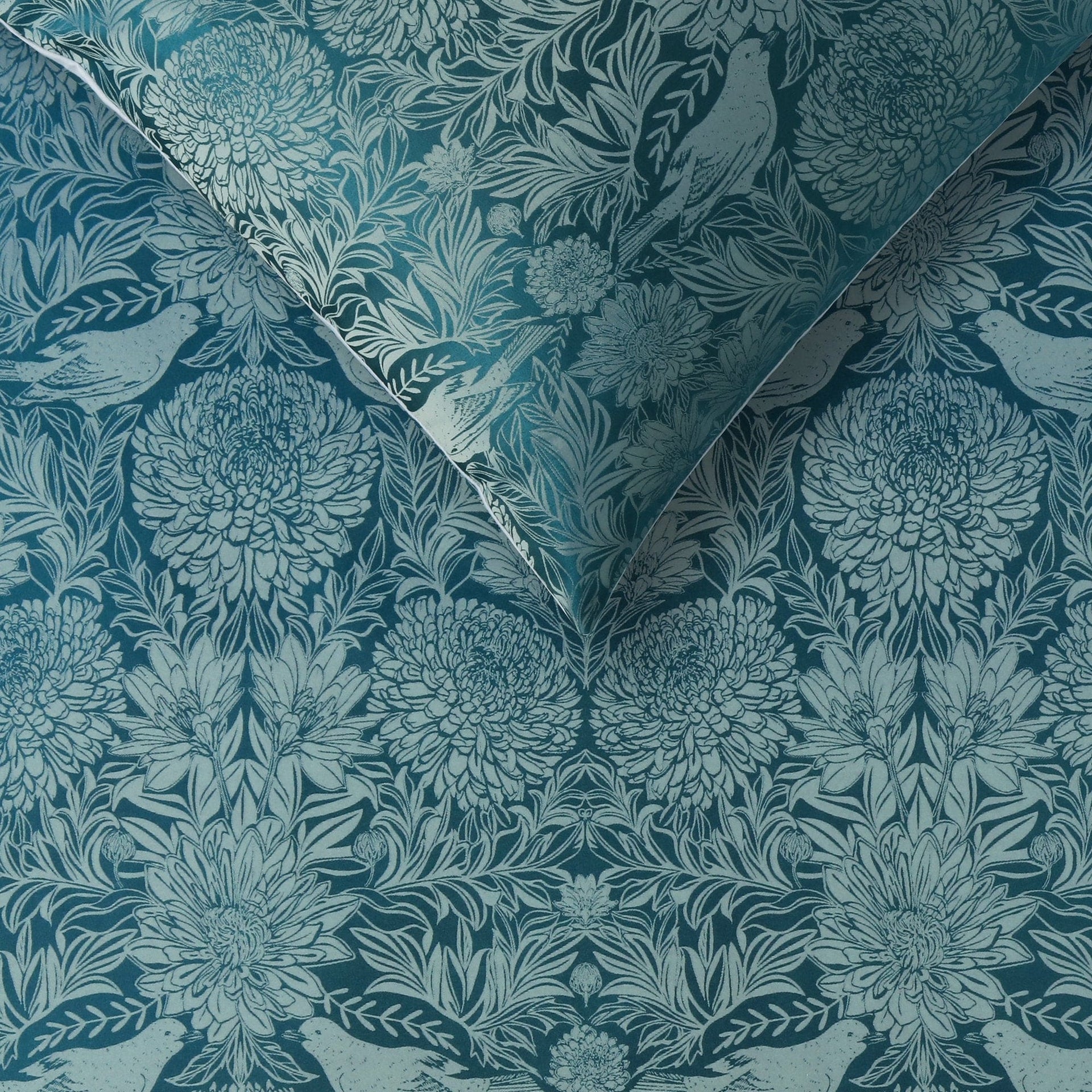 Accessorize Quilt Cover Accessorize Birdie Teal Jacquard Quilt Cover Sets