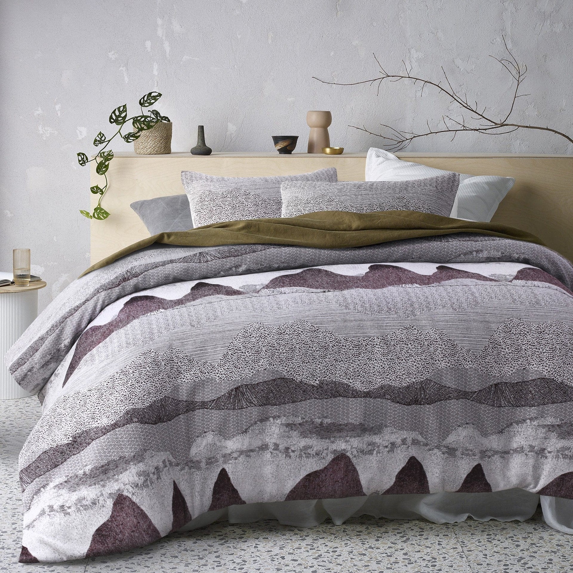 Accessorize Quilt Cover Accessorize Bulla Burgundy Jacquard Quilt Cover Sets