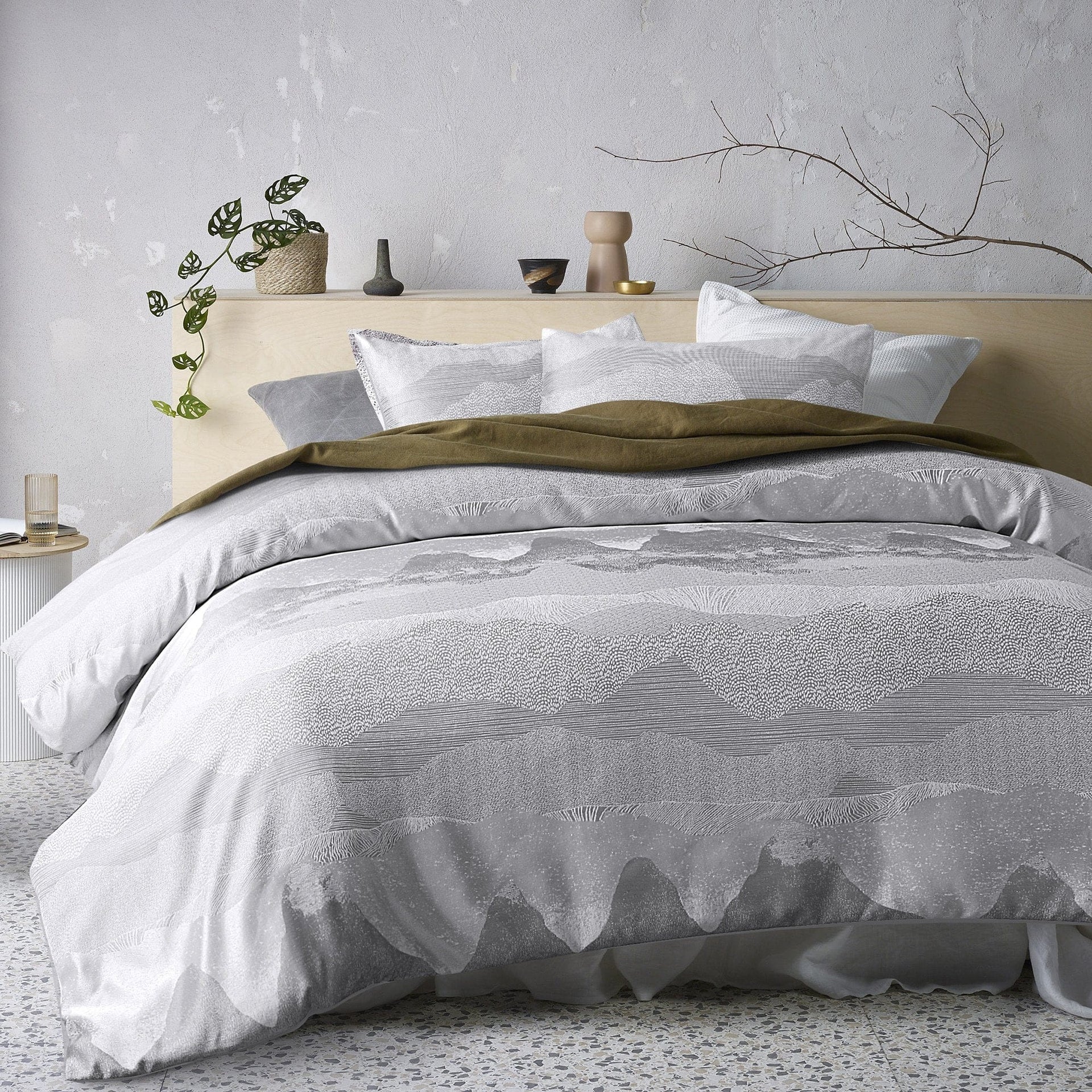 Accessorize Quilt Cover Accessorize Bulla Silver Jacquard Quilt Cover Sets