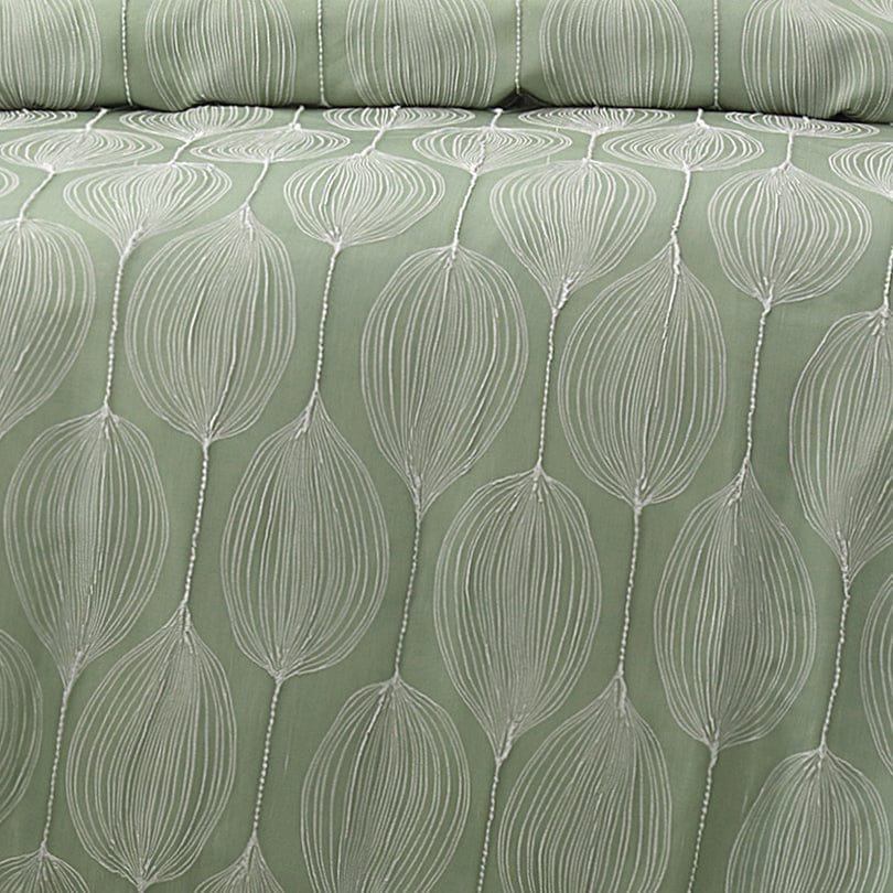 Accessorize Quilt Cover Accessorize Leaf Jacquard Quilt Cover Set