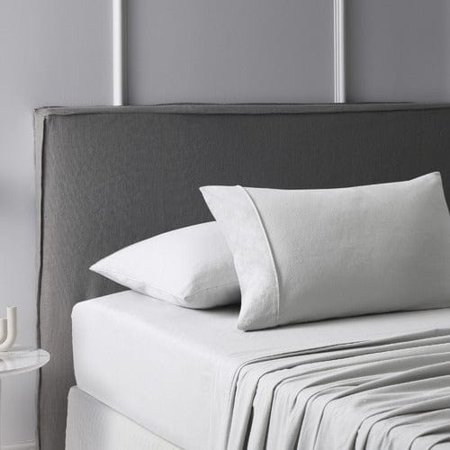 Accessorize Bed Sheets Accessorize Light Grey Cotton Flannelette Sheet Set