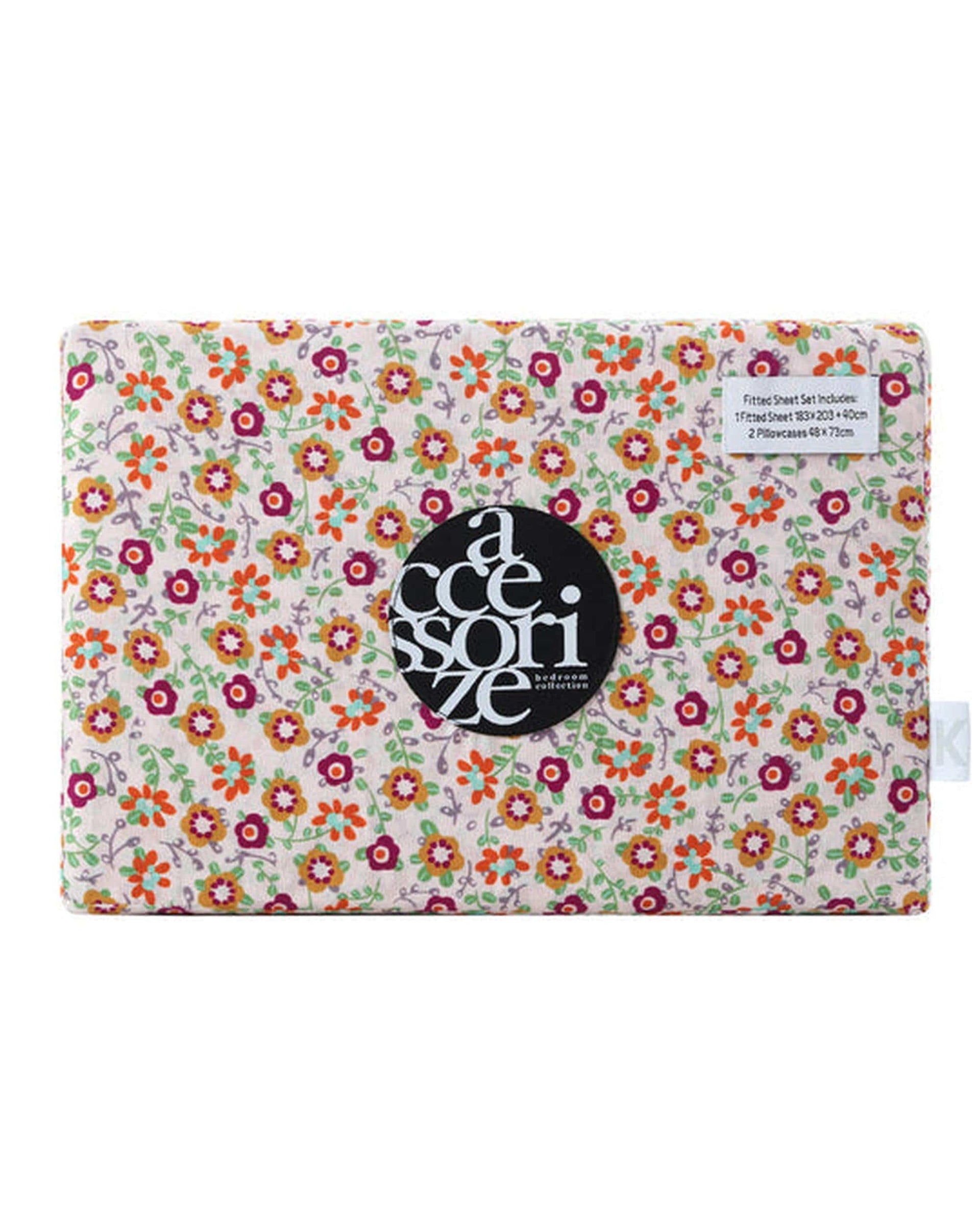 Accessorize Bed Sheets Accessorize Lisa Washed Cotton Fitted Combo Set Green