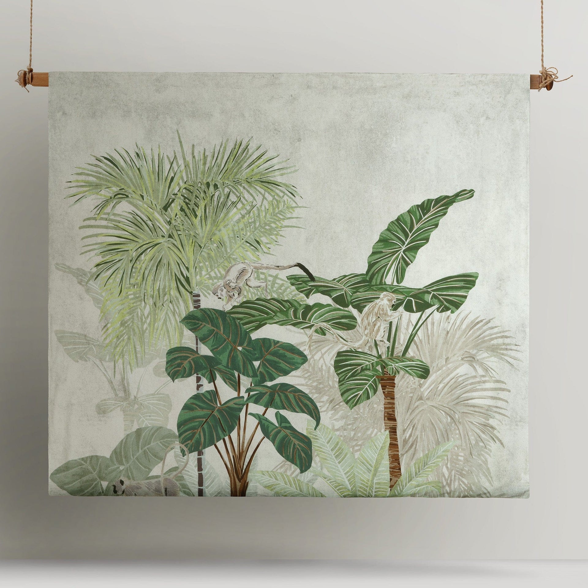 Accessorize Quilt Cover Accessorize Monkey Palms 180TC Cotton Digital Printed Quilt Cover Set