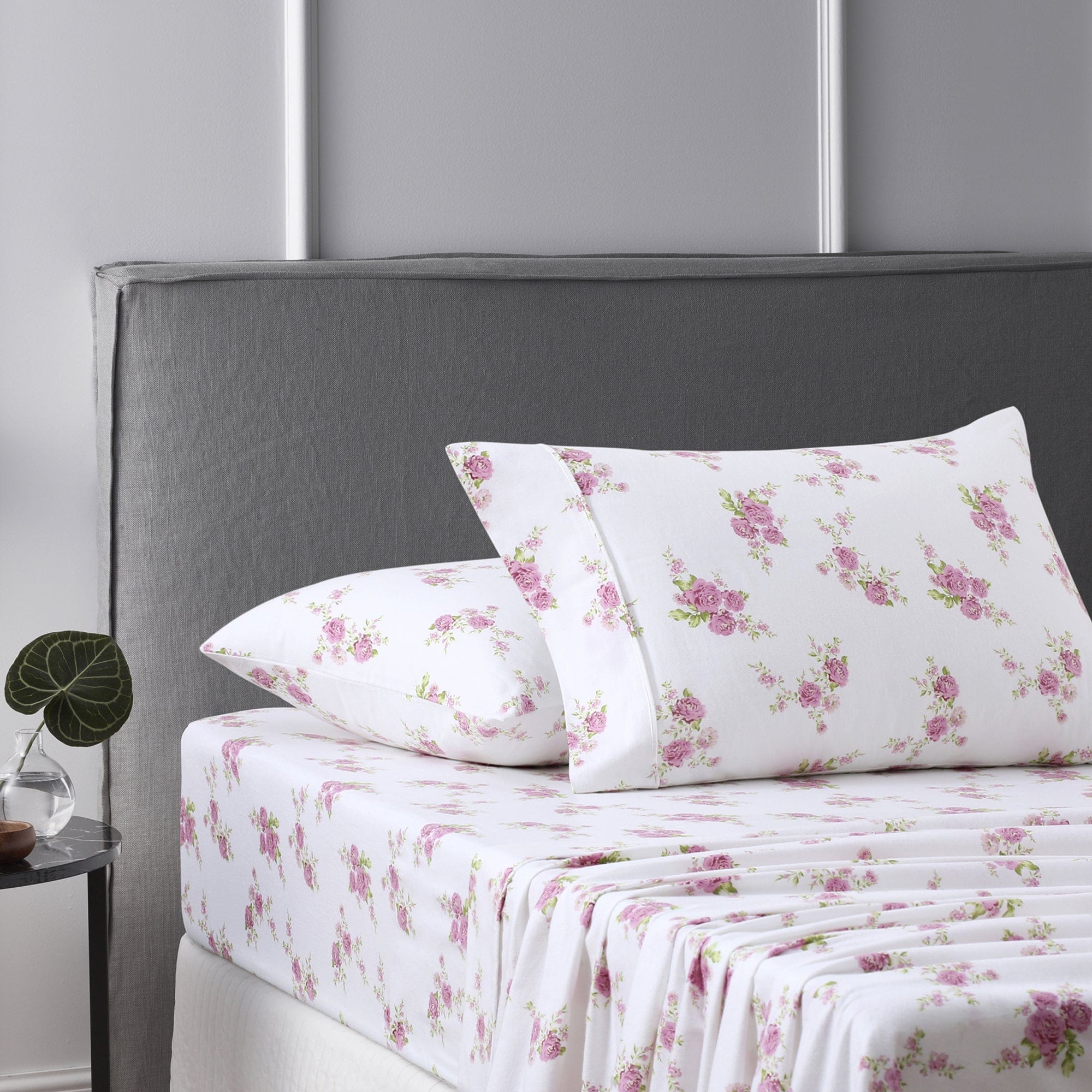 Accessorize Bed Sheets Accessorize Rose Pink Cotton Flannelette Sheet Set