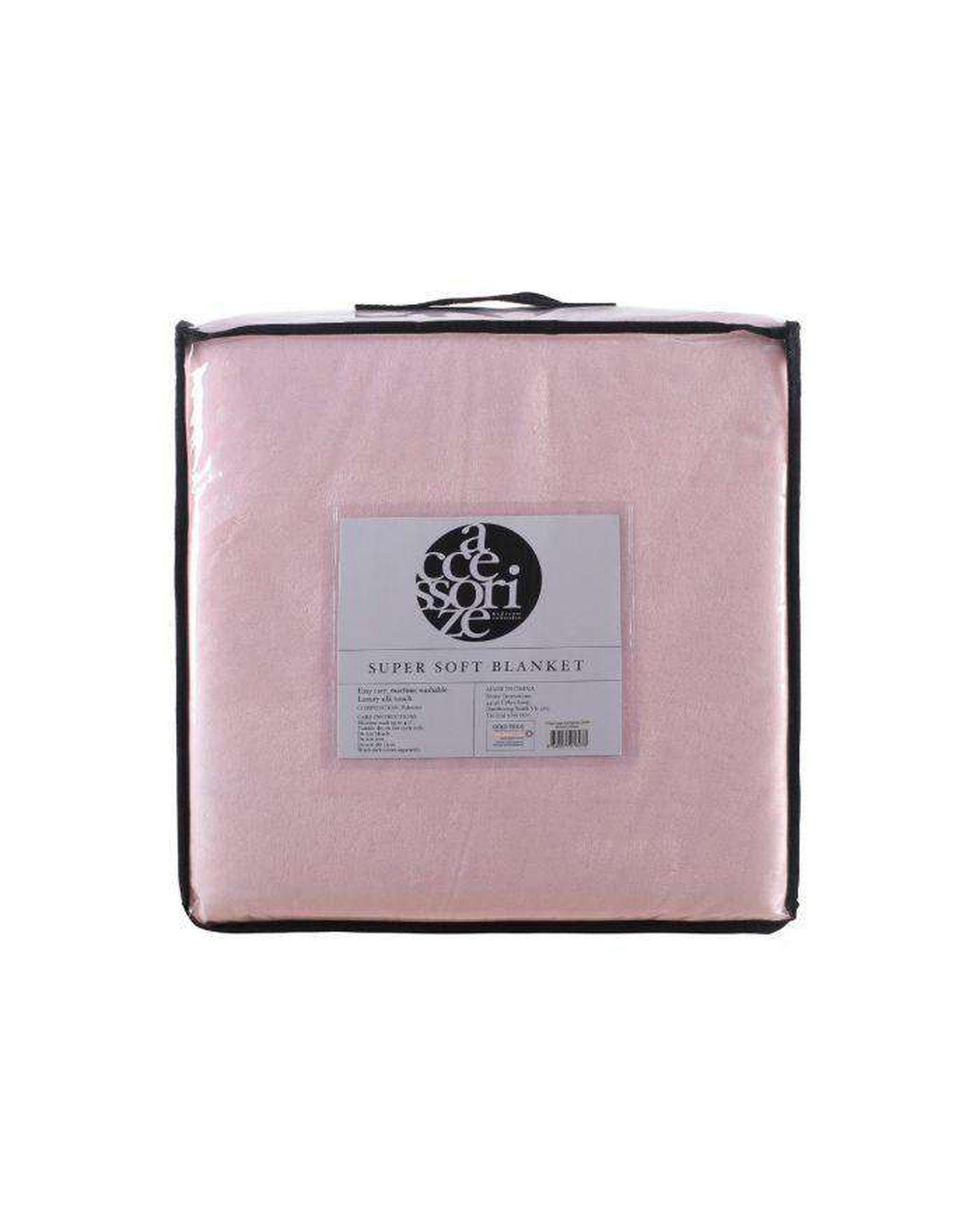 Accessorize Blanket Accessorize SUPER SOFT BLANKETS BLUSH