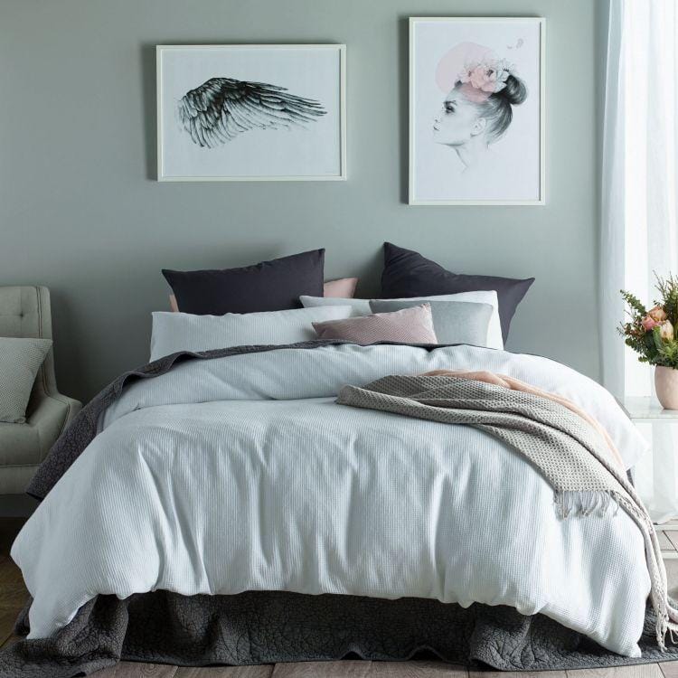 Accessorize Quilt Cover Accessorize White Waffle Cotton Waffle Quilt Cover Sets