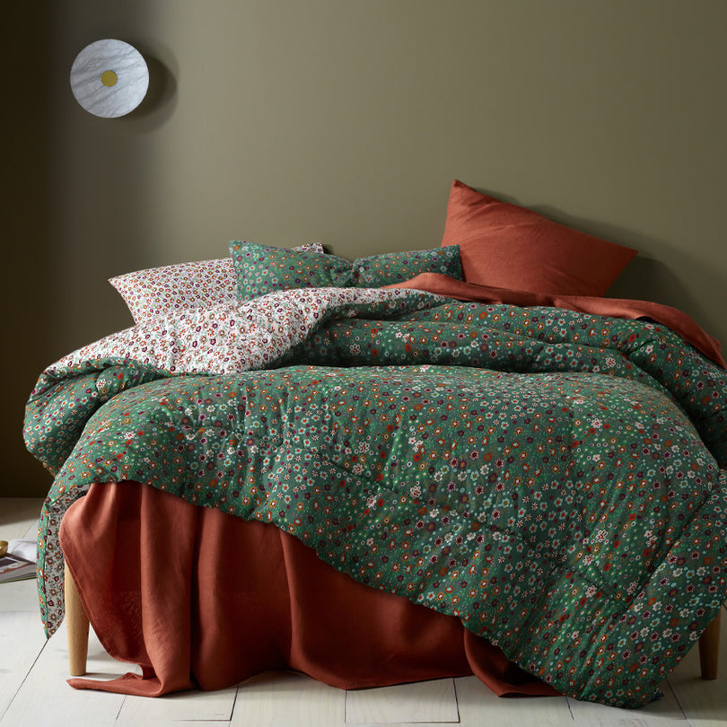 ACCESSORIZE Lisa 3 Piece Comforter Set Range Green Accessorize