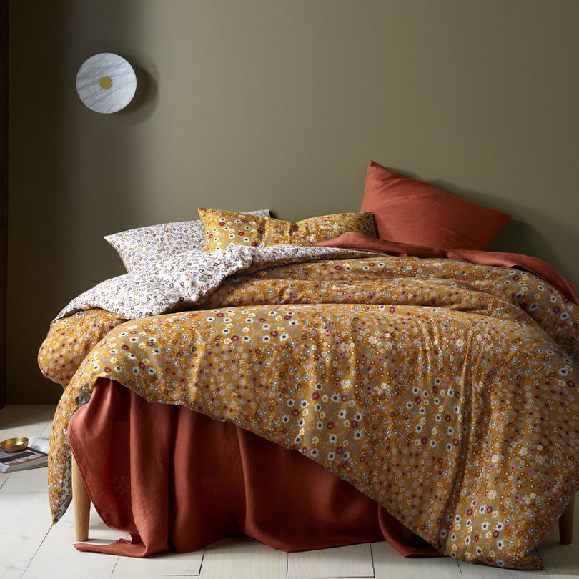 Accessorize Lisa Quilt Cover Set Range Ochre Accessorize
