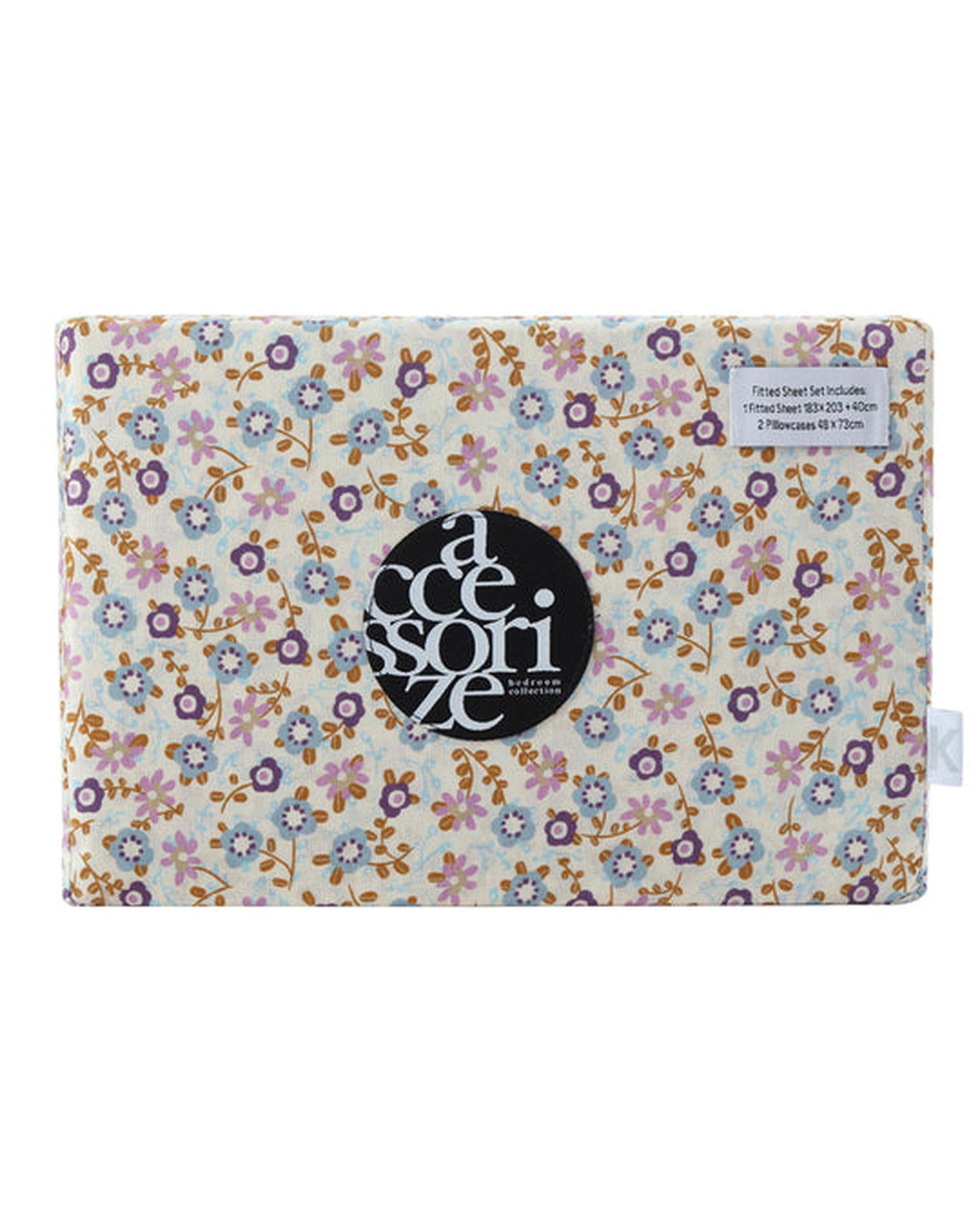 Accessorize Lisa Washed Cotton Fitted Combo Set Ochre Accessorize