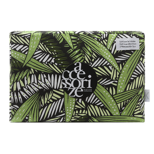 Accessorize Styx Quilt Cover Set Range Green Accessorize