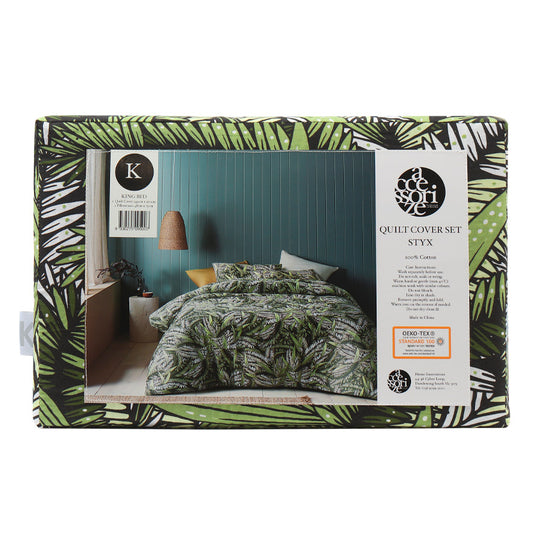 Accessorize Styx Quilt Cover Set Range Green Accessorize