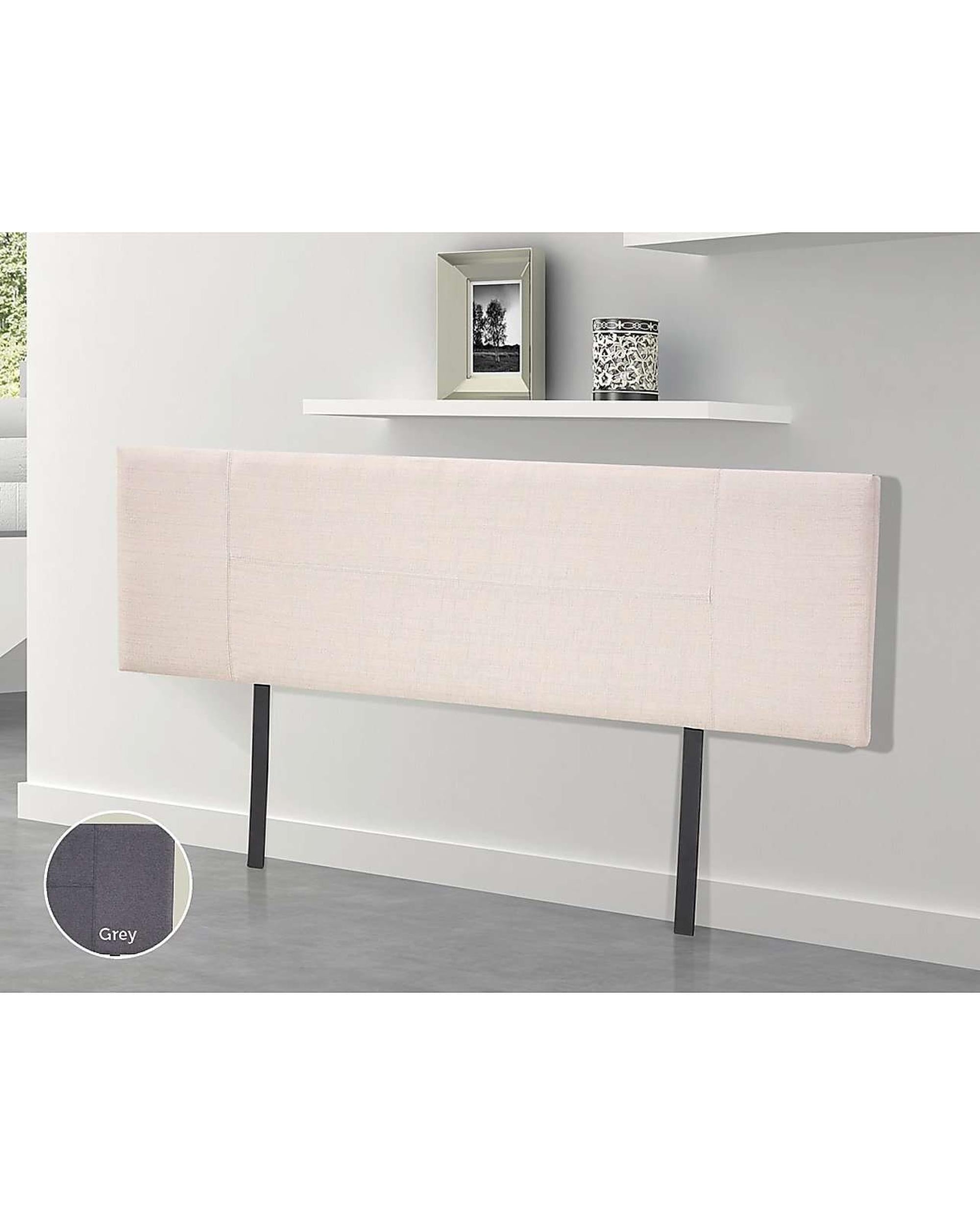 Modern Fabric Linen Bedhead - 2 Colours Palermo