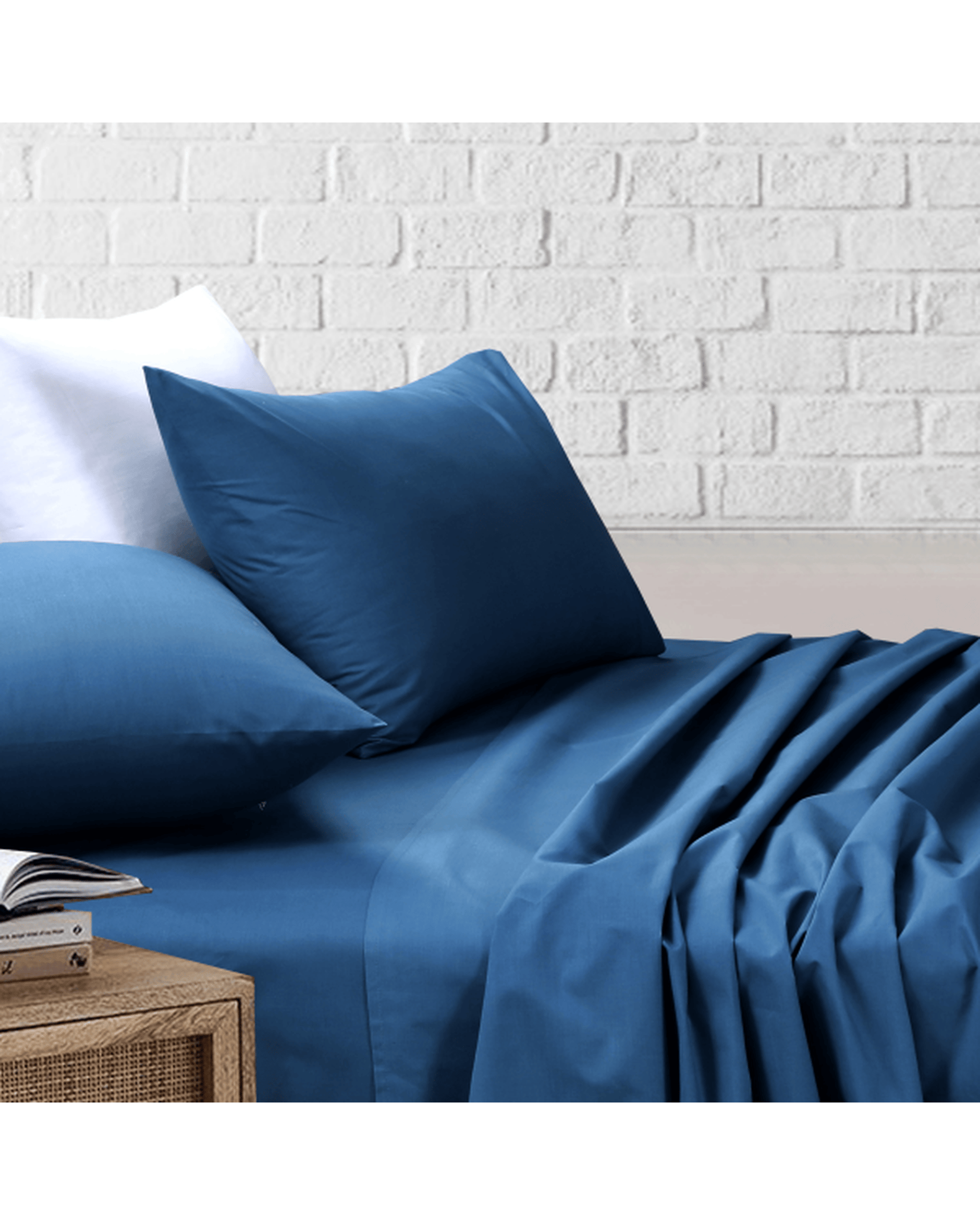 Amsons Bed Sheets Amsons Blue Bedsheets Set- Flat & Fitted Sheets With Pillowcases