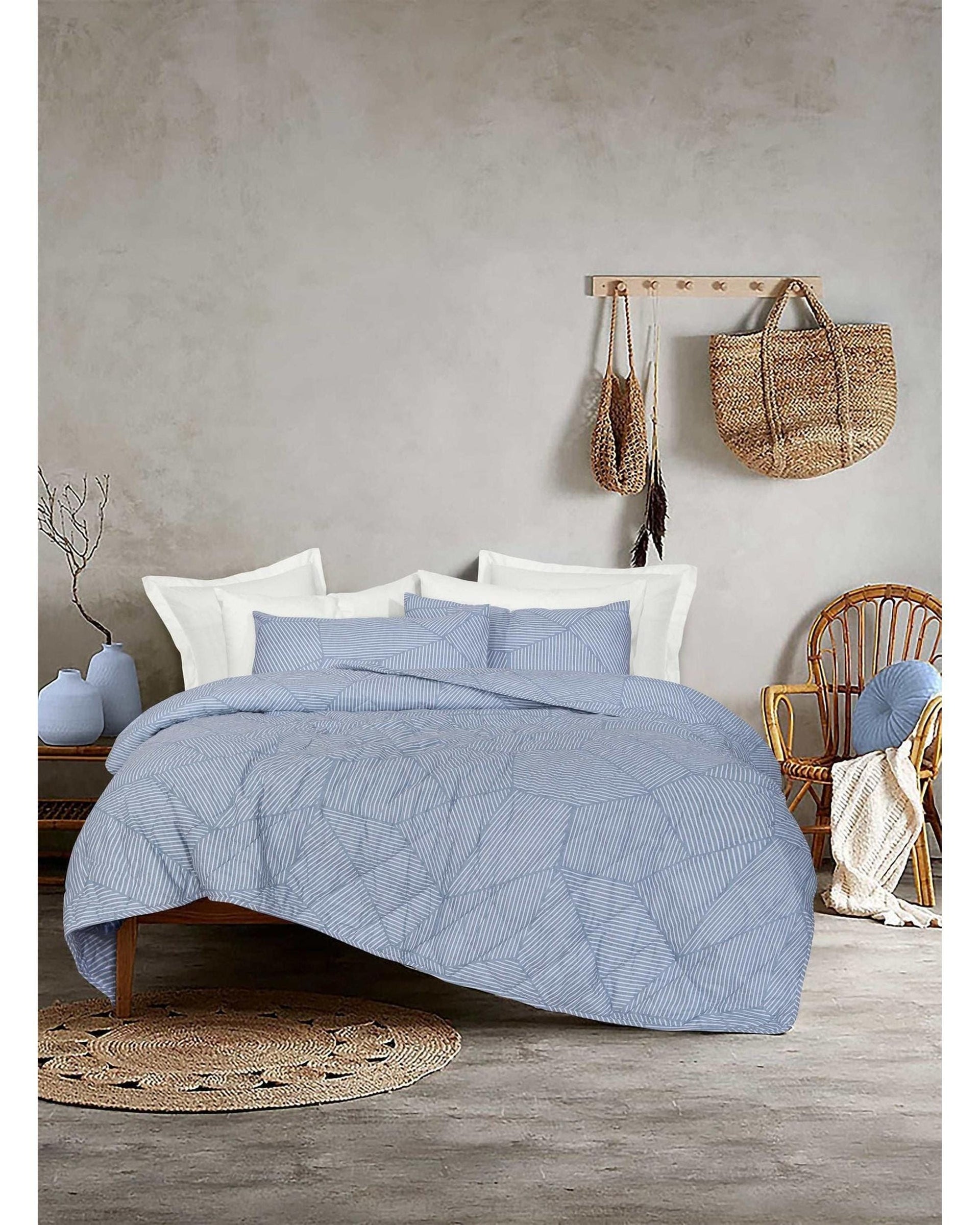 Amsons Comforter Amsons Pure Cotton Bedspread Set with extra Standard Pillowcases - Ariana Demin