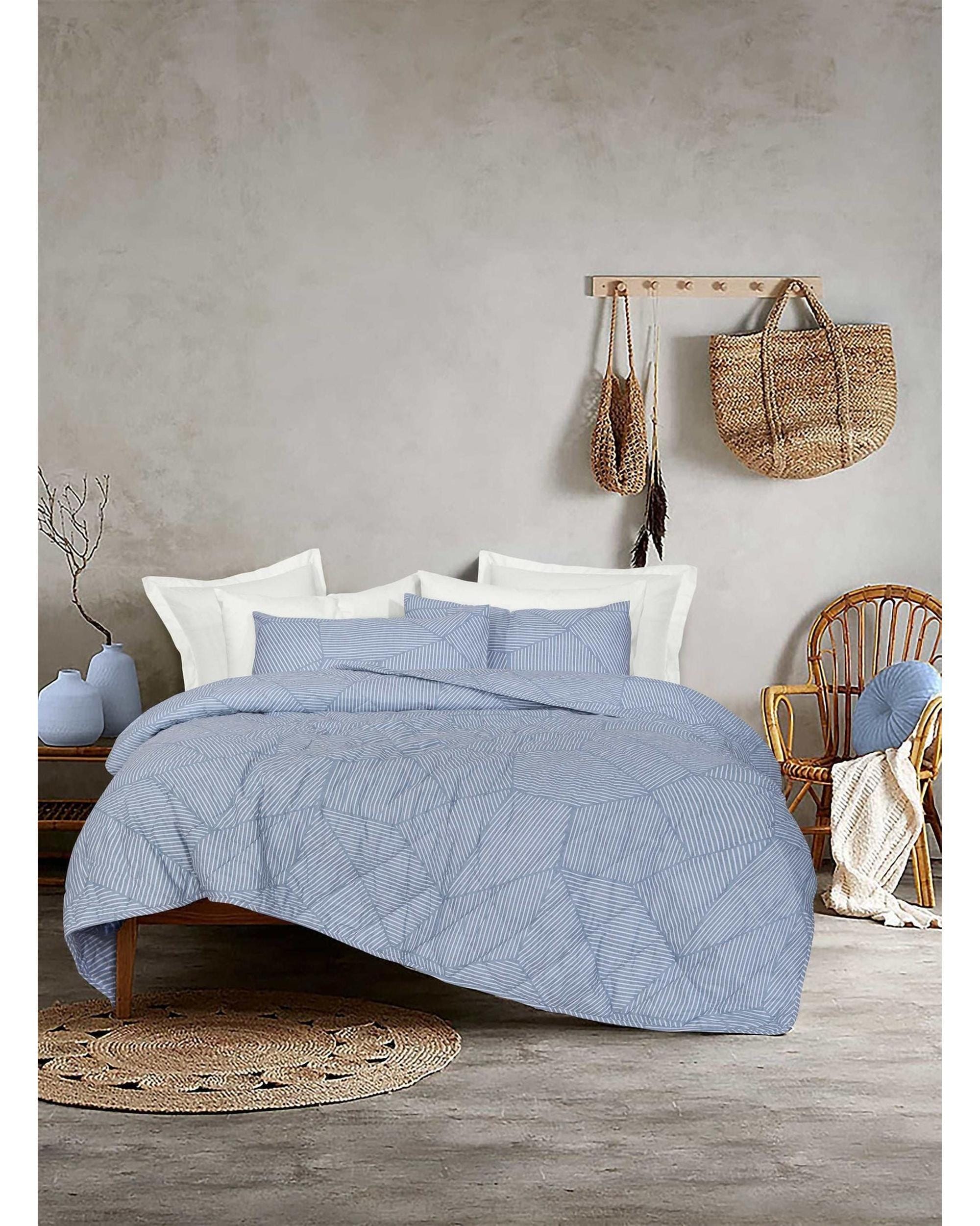 Amsons Comforter Amsons Pure Cotton Bedspread Set with extra Standard Pillowcases - Ariana Demin