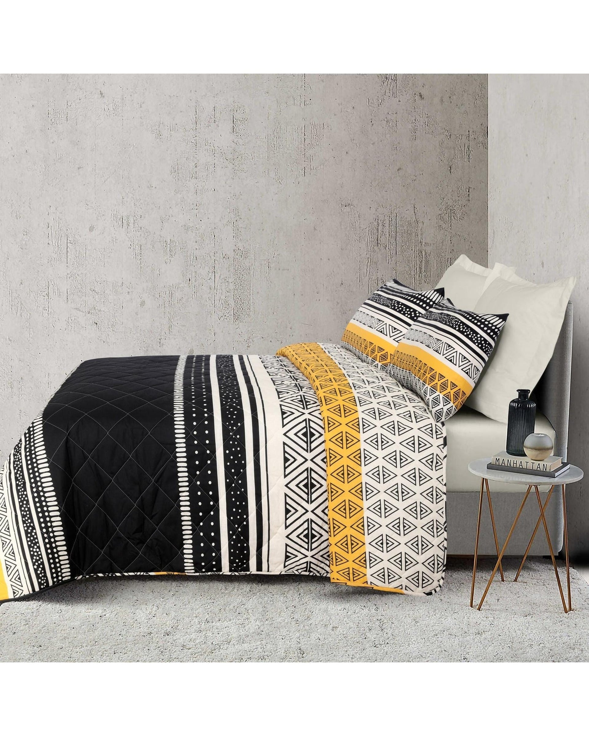 Amsons Comforter Amsons Pure Cotton Bedspread Set with extra Standard Pillowcases - Jasper