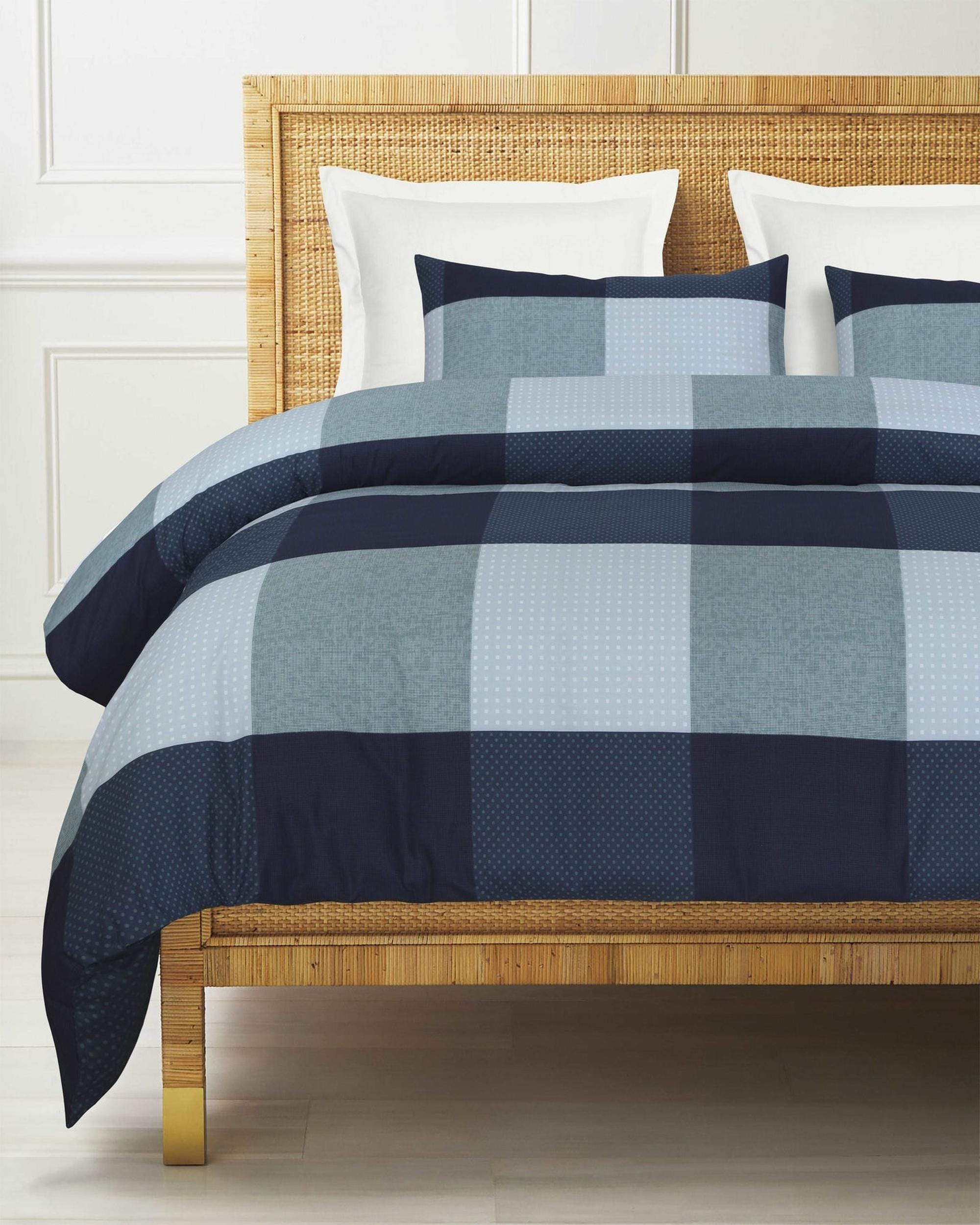Amsons Quilt Cover Amsons Pure Cotton Quilt Cover Set With Extra Standard Pillowcases - Blue Box