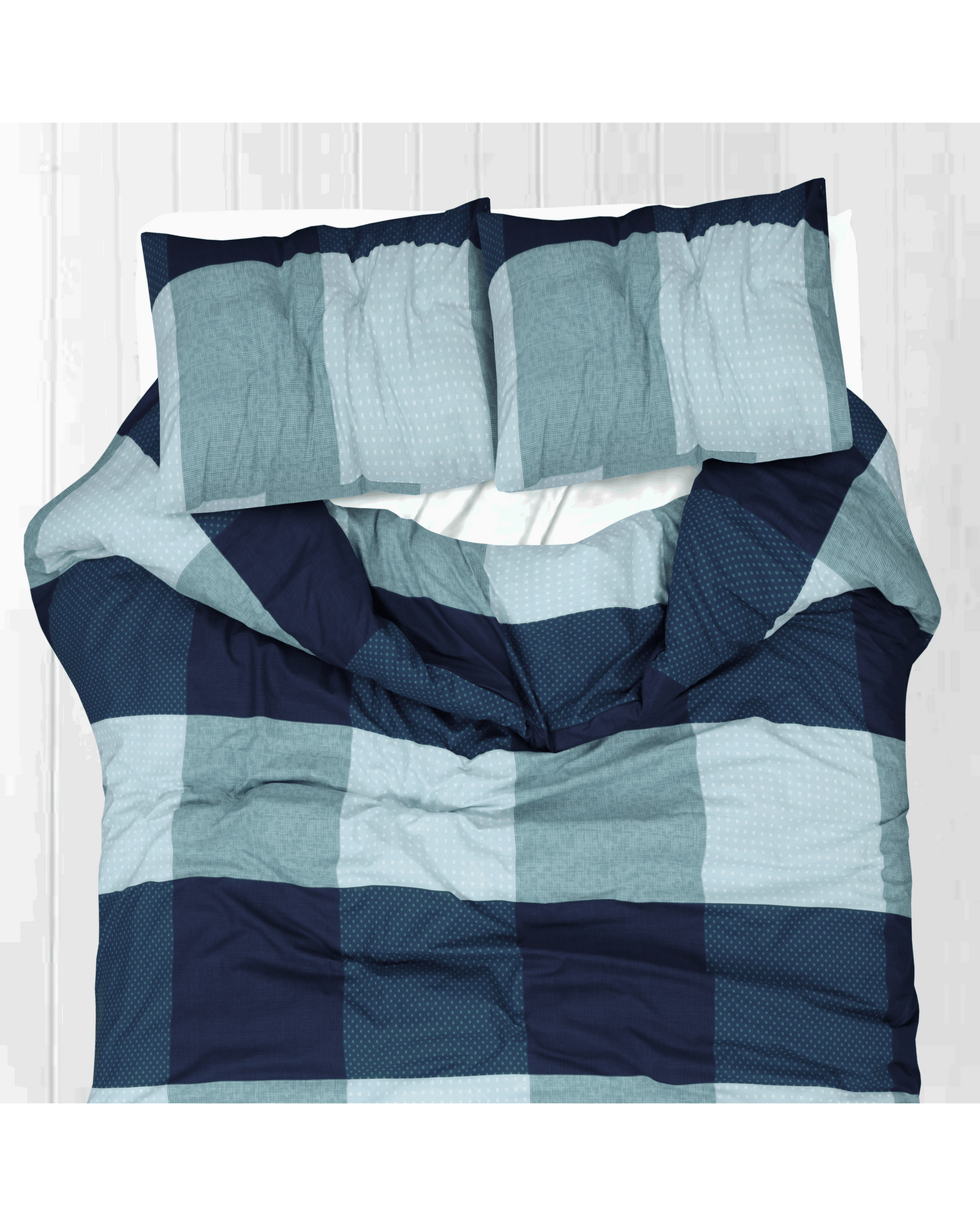 Amsons Quilt Cover Amsons Pure Cotton Quilt Cover Set With Extra Standard Pillowcases - Blue Box