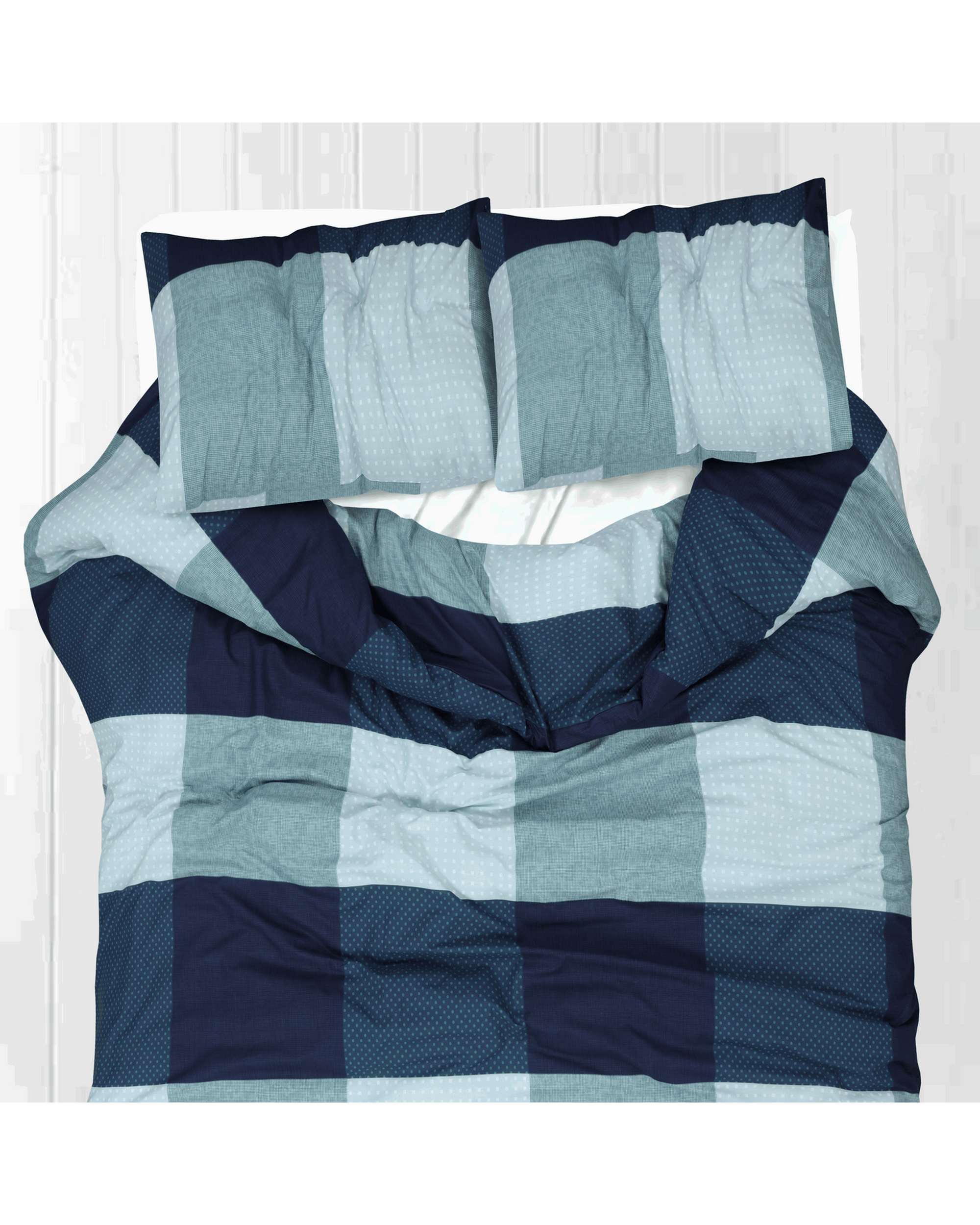 Amsons Quilt Cover Amsons Pure Cotton Quilt Cover Set With Extra Standard Pillowcases - Blue Box