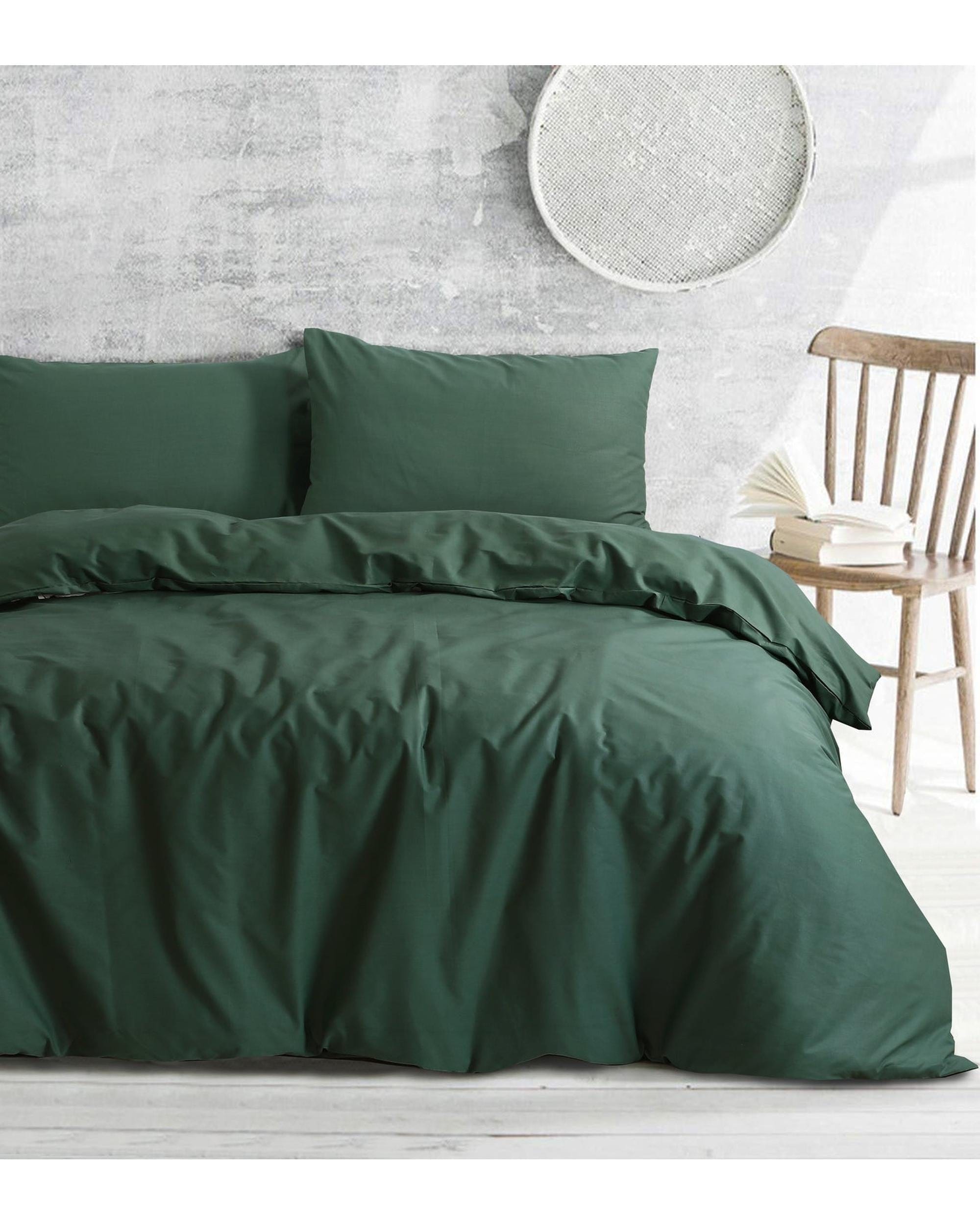 Amsons Quilt Cover Amsons Royale Cotton Quilt Duvet Doona Cover Set with Europeon pillowcases - Sage