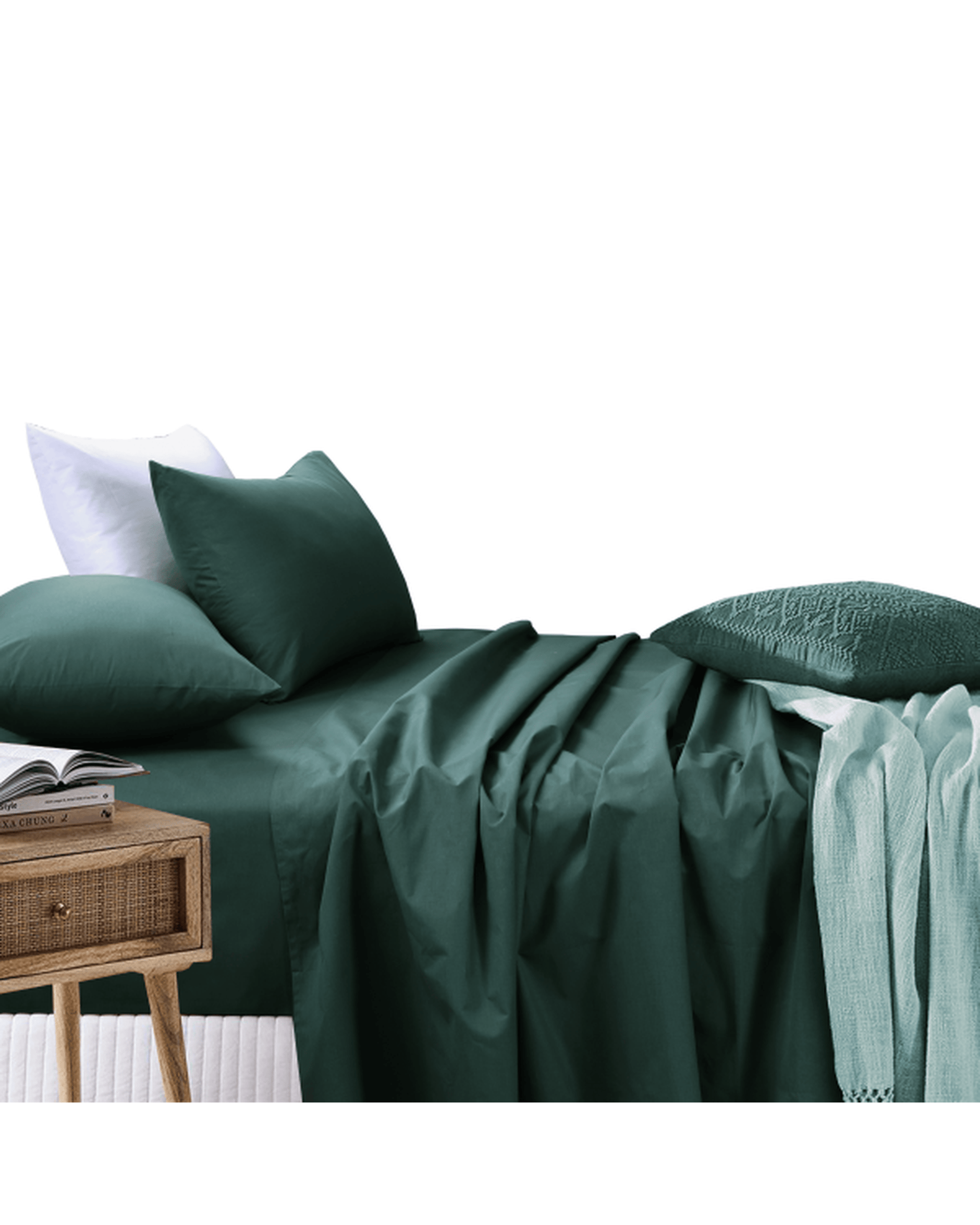 Amsons Bed Sheets Amsons Sage Bedsheets Set- Flat & Fitted Sheets With Pillowcases