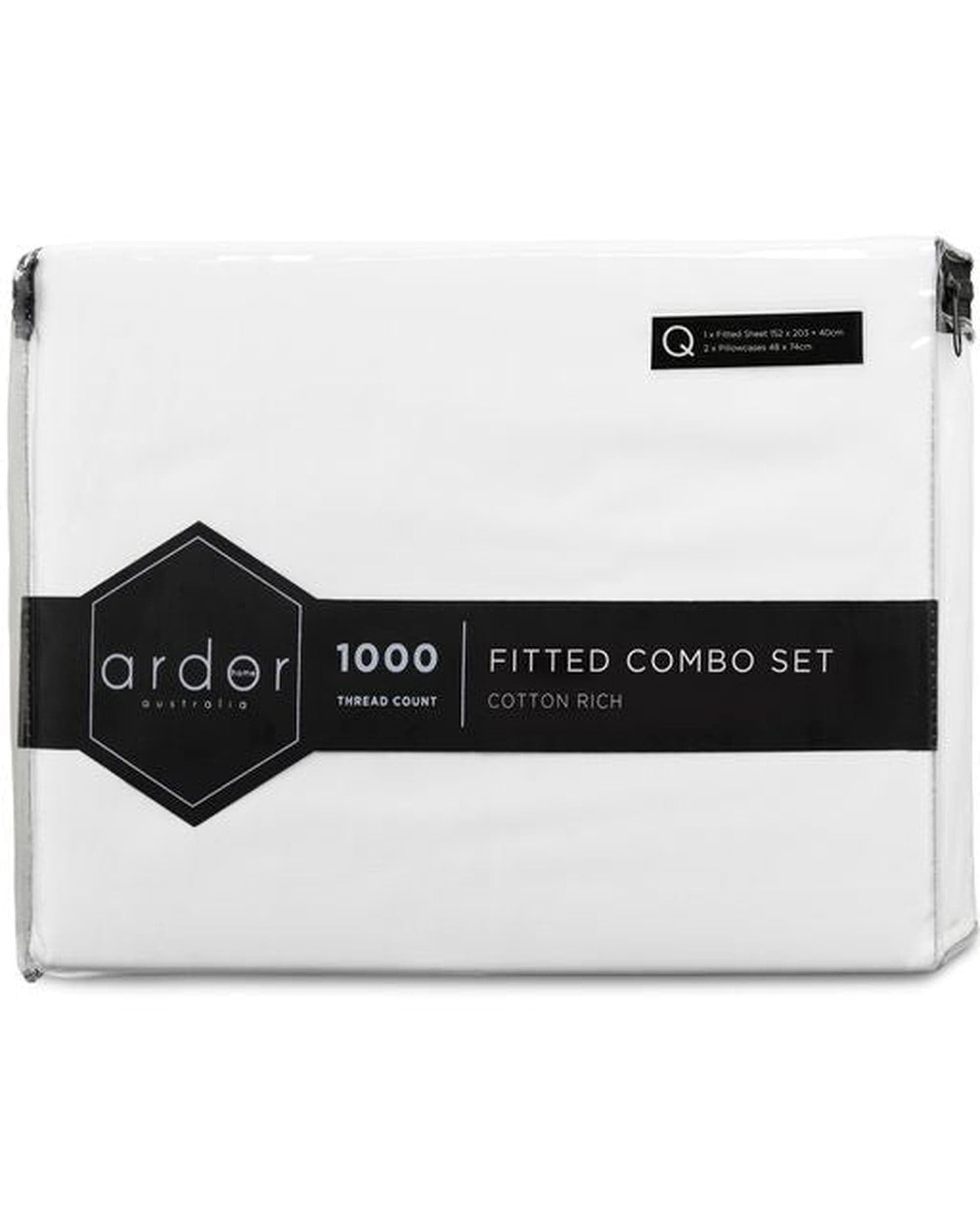 Ardor Bedding Bed Sheets ARDOR "1000TC" FTD COMBO SHEET SET - 5 Colours
