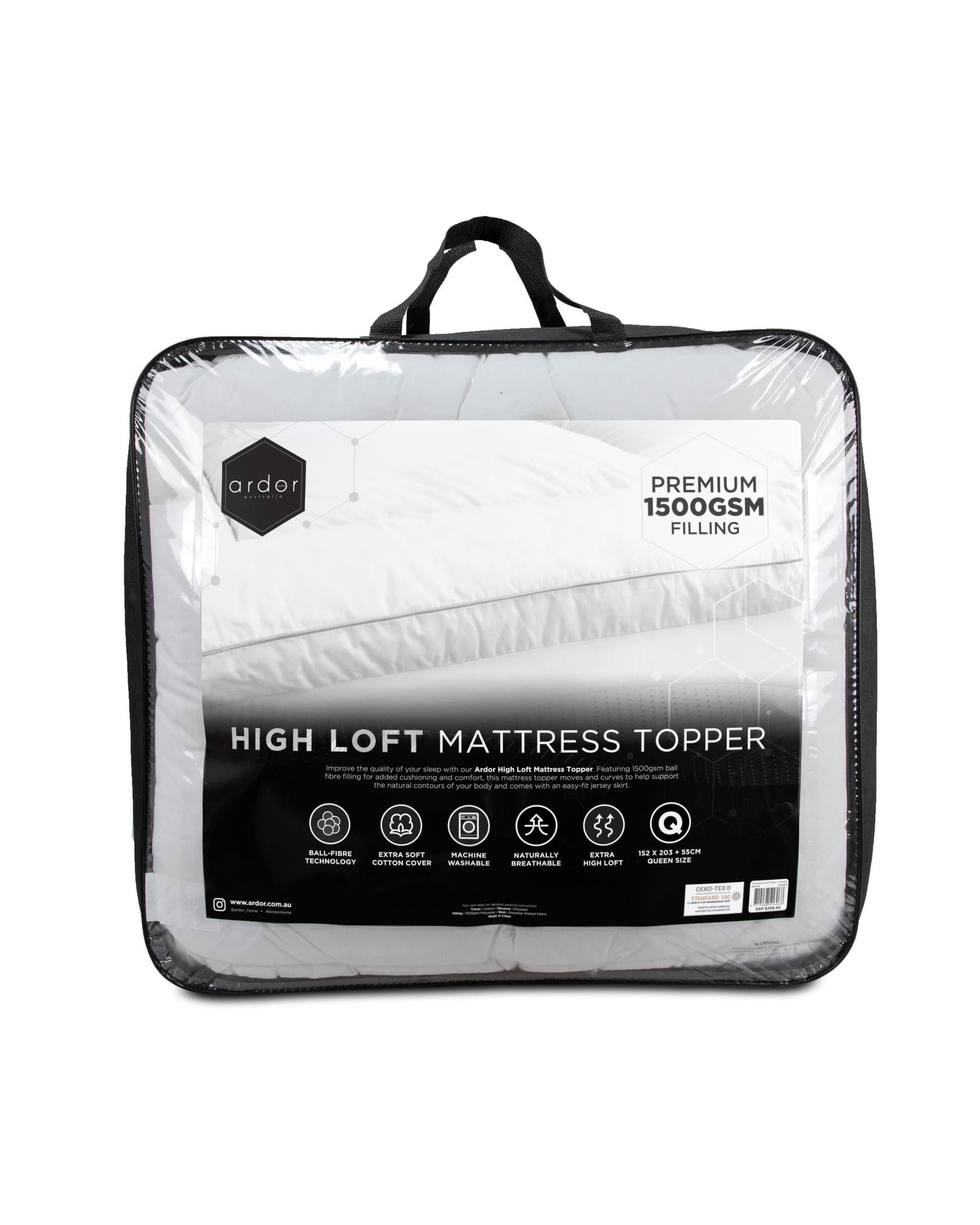 Ardor Bedding Mattress Topper Ardor 1500GSM BALL FIBRE MATTRESS TOPPER