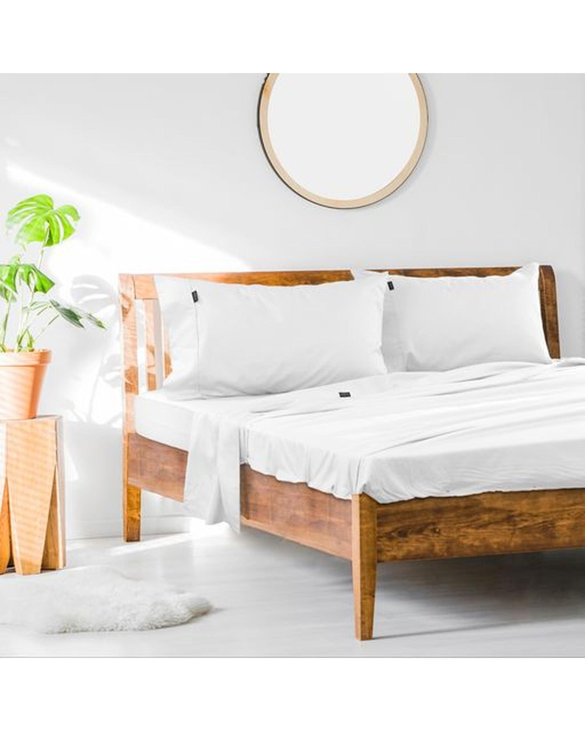 Ardor Bedding Bed Sheets Single / White Ardor 1000TC Cotton Rich Sheet Set - 6 Colours