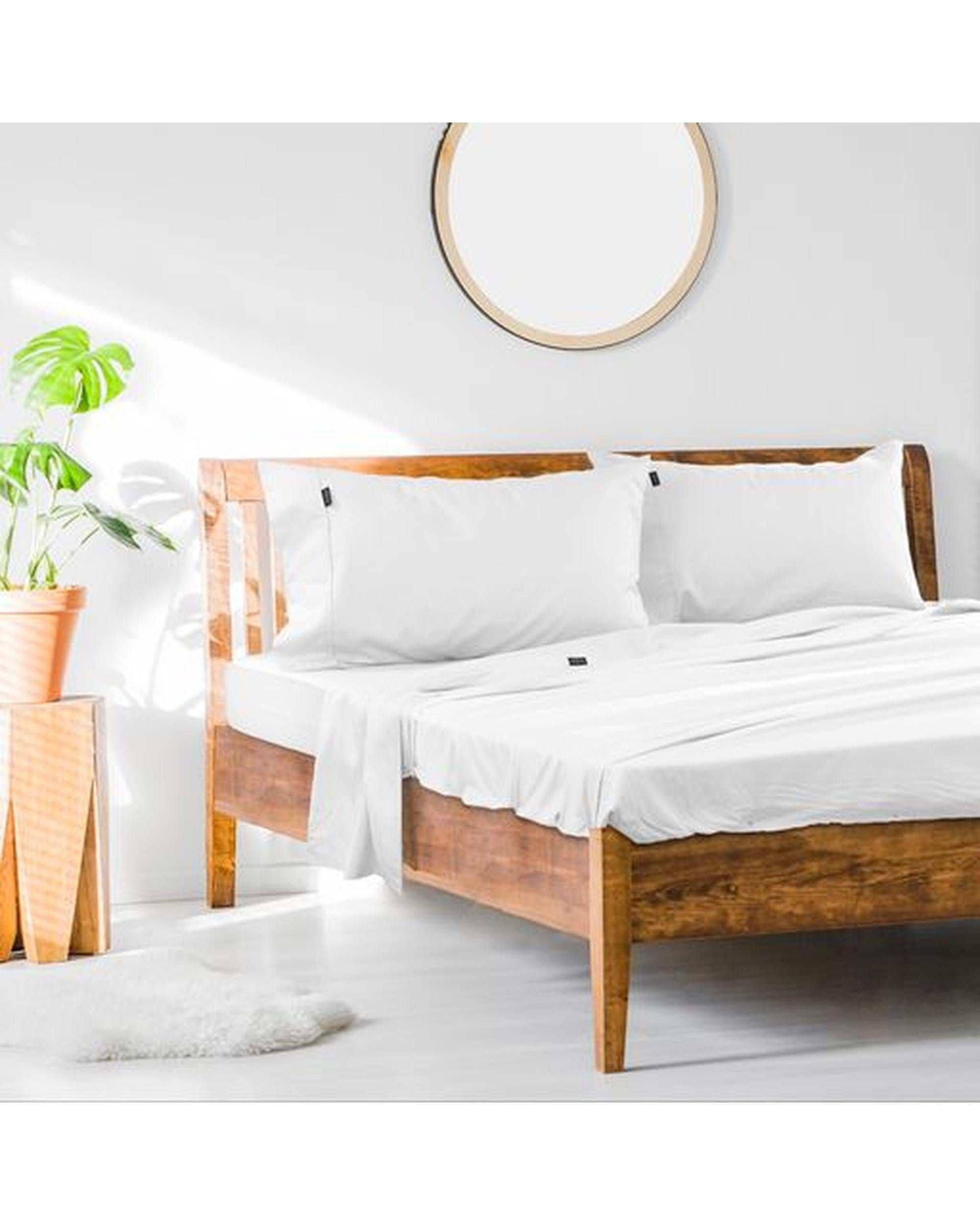 Ardor Bedding Bed Sheets Single / White Ardor 1000TC Cotton Rich Sheet Set - 6 Colours