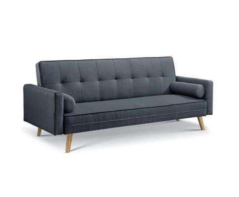 Artiss Sofa 3 Seater Fabric Sofa Bed - Charcoal