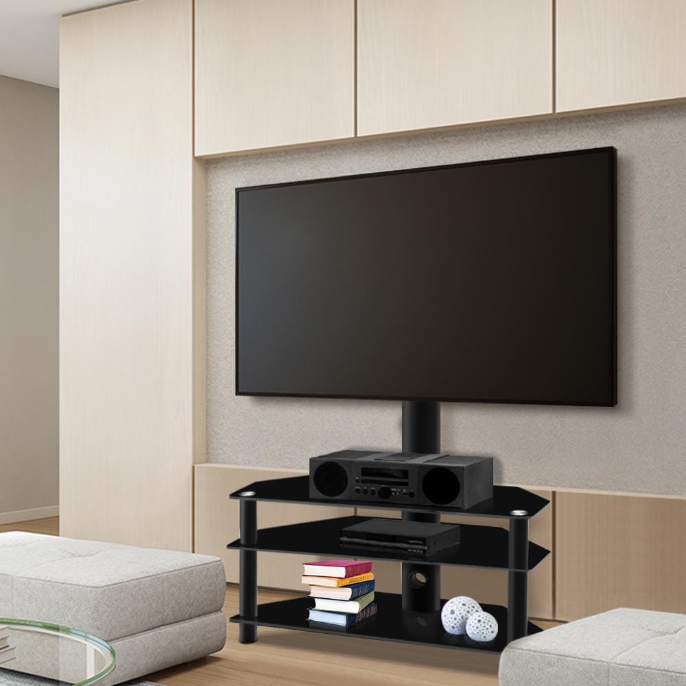 Artiss TV Accessories 3 Tier Floor TV Stand with Bracket Shelf Mount