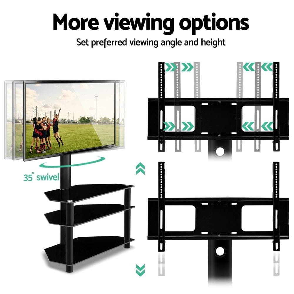 Artiss TV Accessories 3 Tier Floor TV Stand with Bracket Shelf Mount